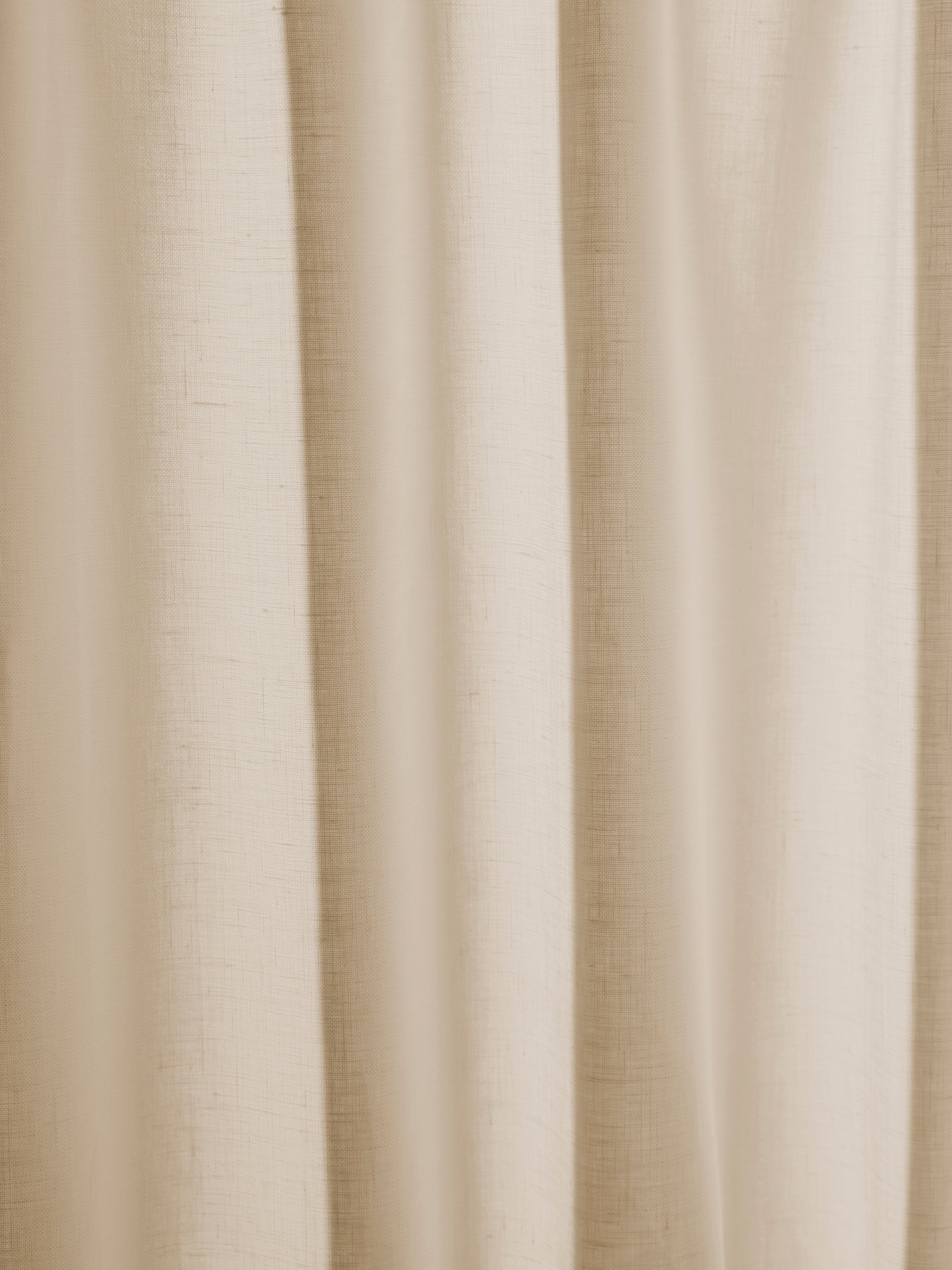 The cafe curtain - lightweight linen with a double pocket