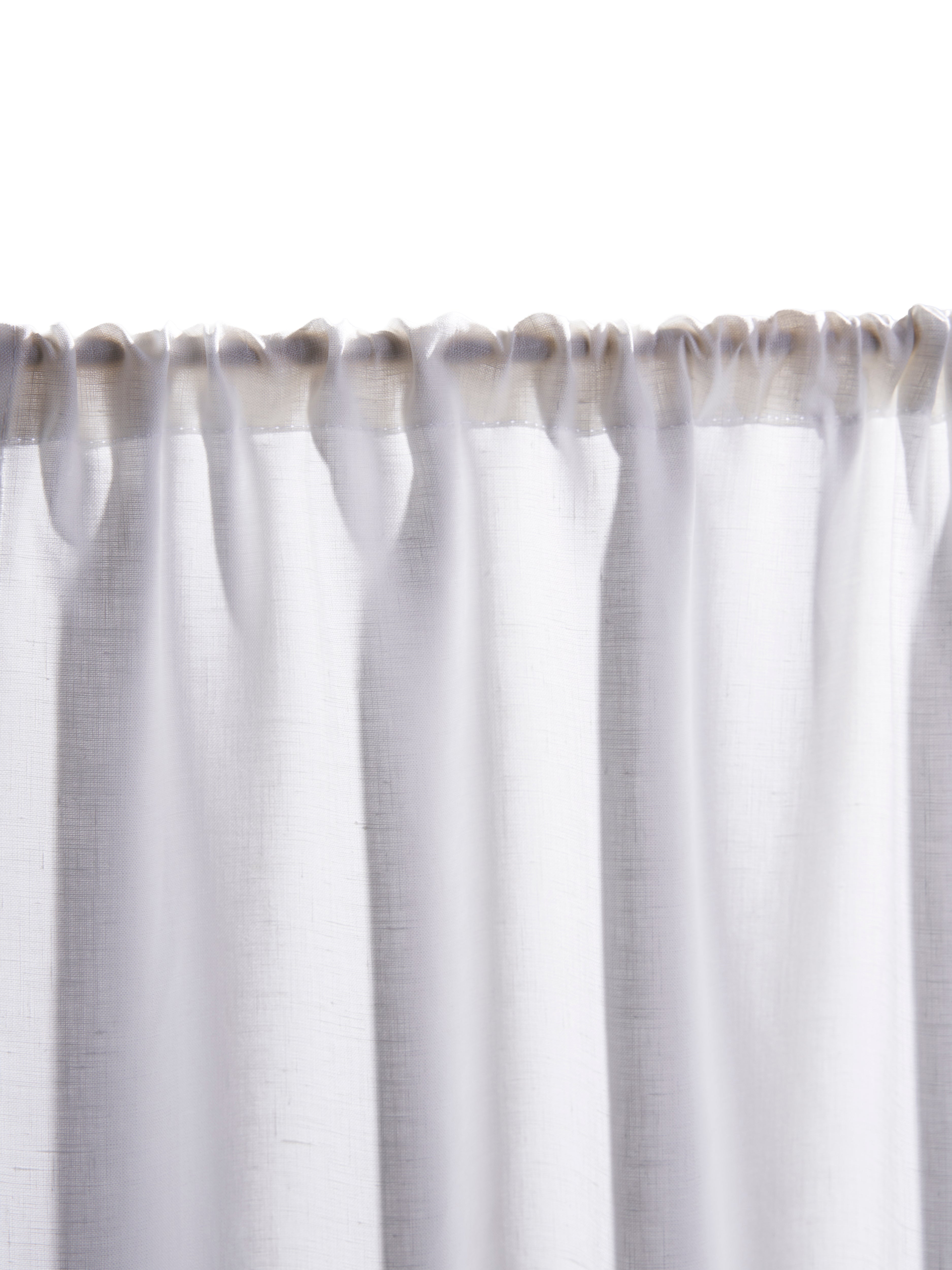 The cafe curtain - lightweight linen with a double pocket