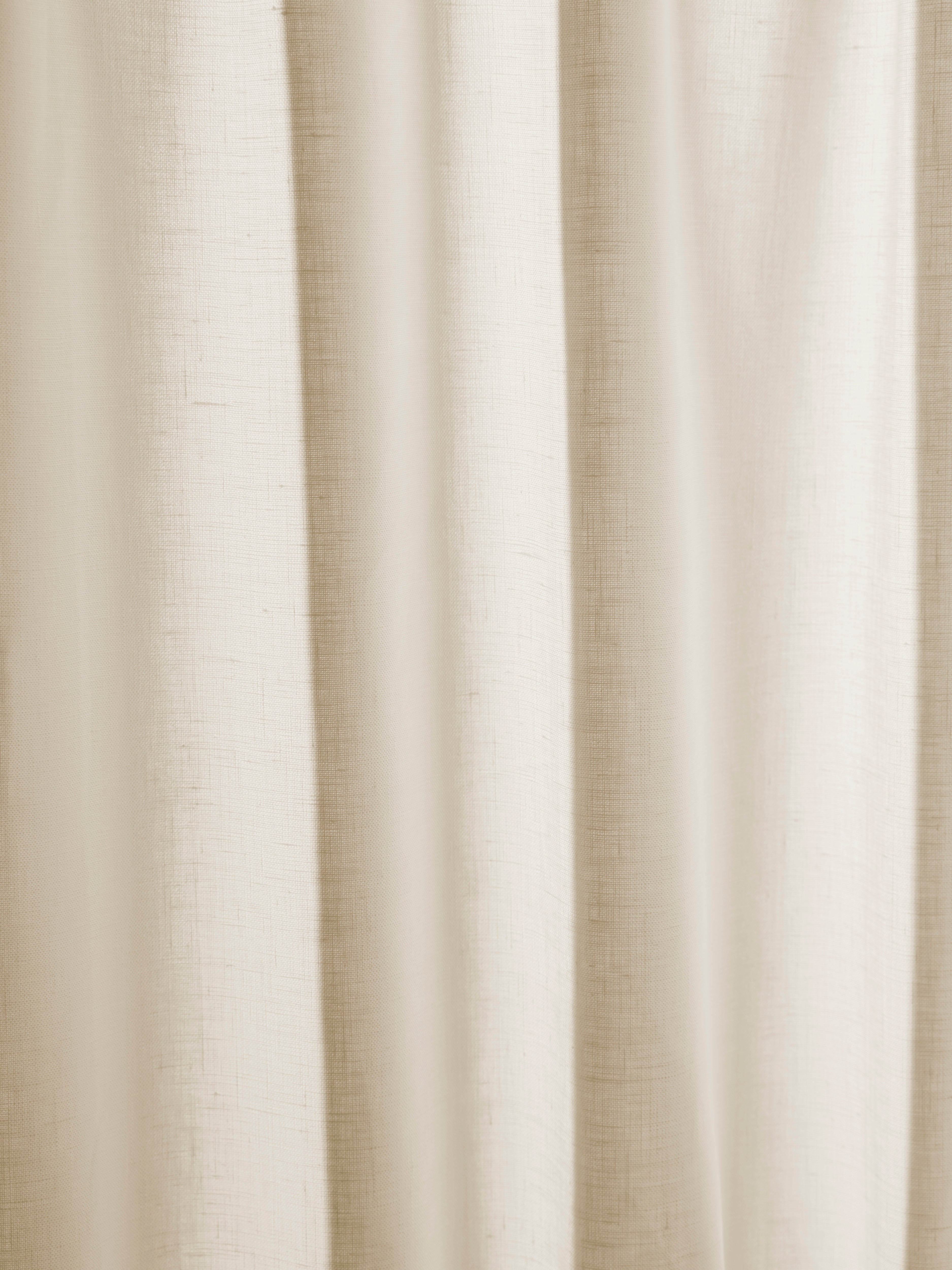 The cafe curtain - lightweight linen with a double pocket