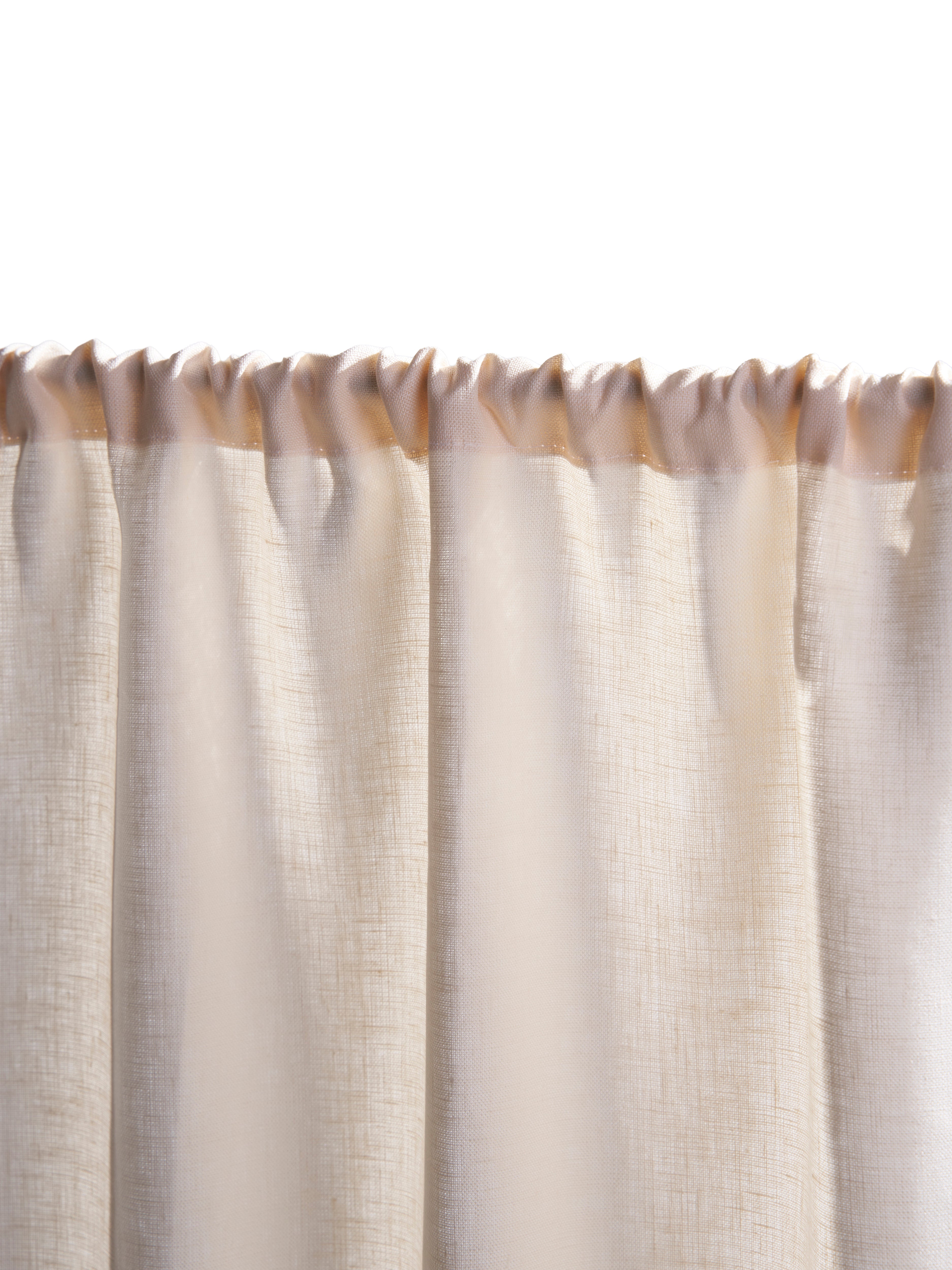 The cafe curtain - medium weight line with a double pocket