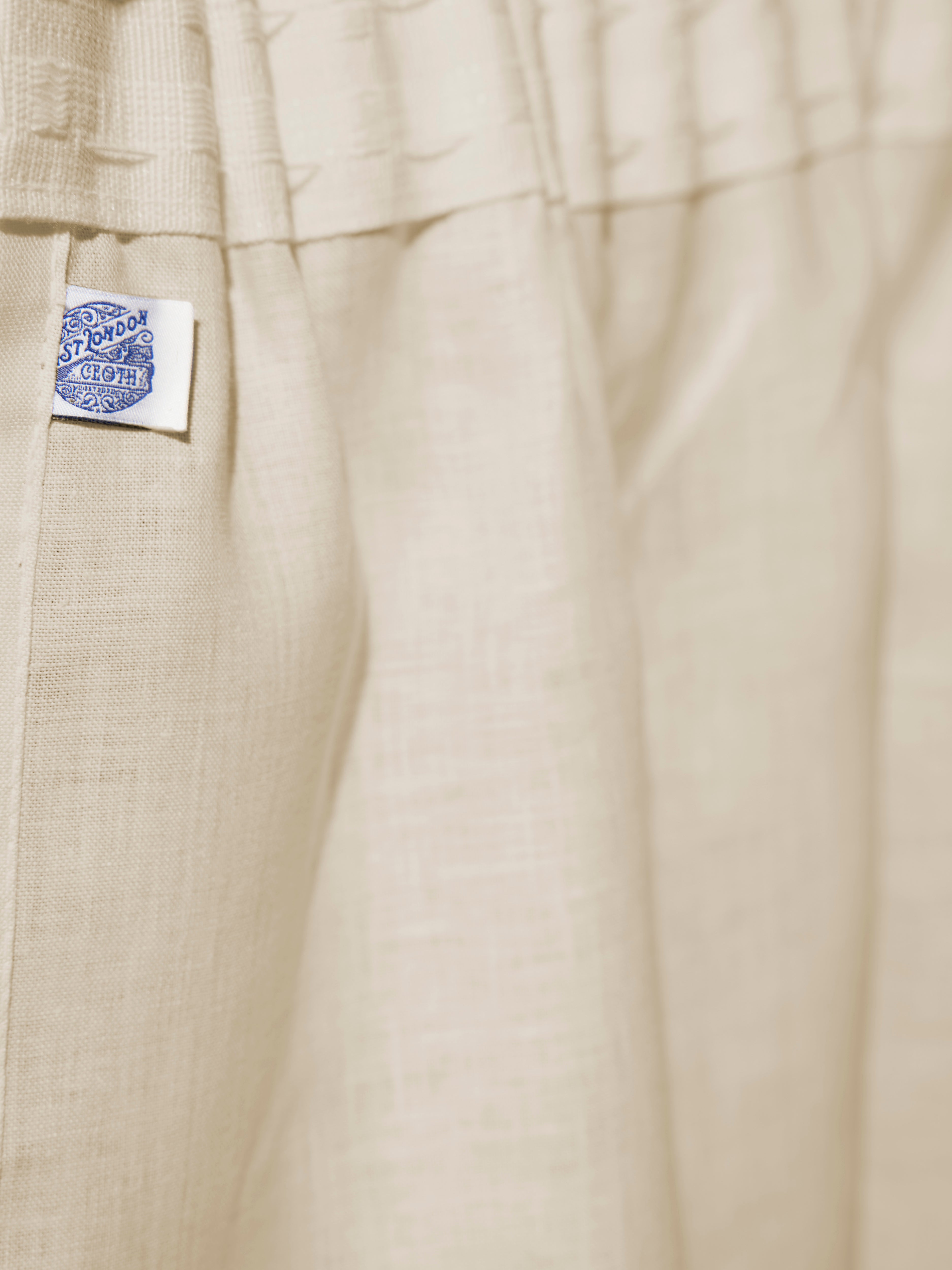 The cafe curtain - lightweight linen with a pleated top