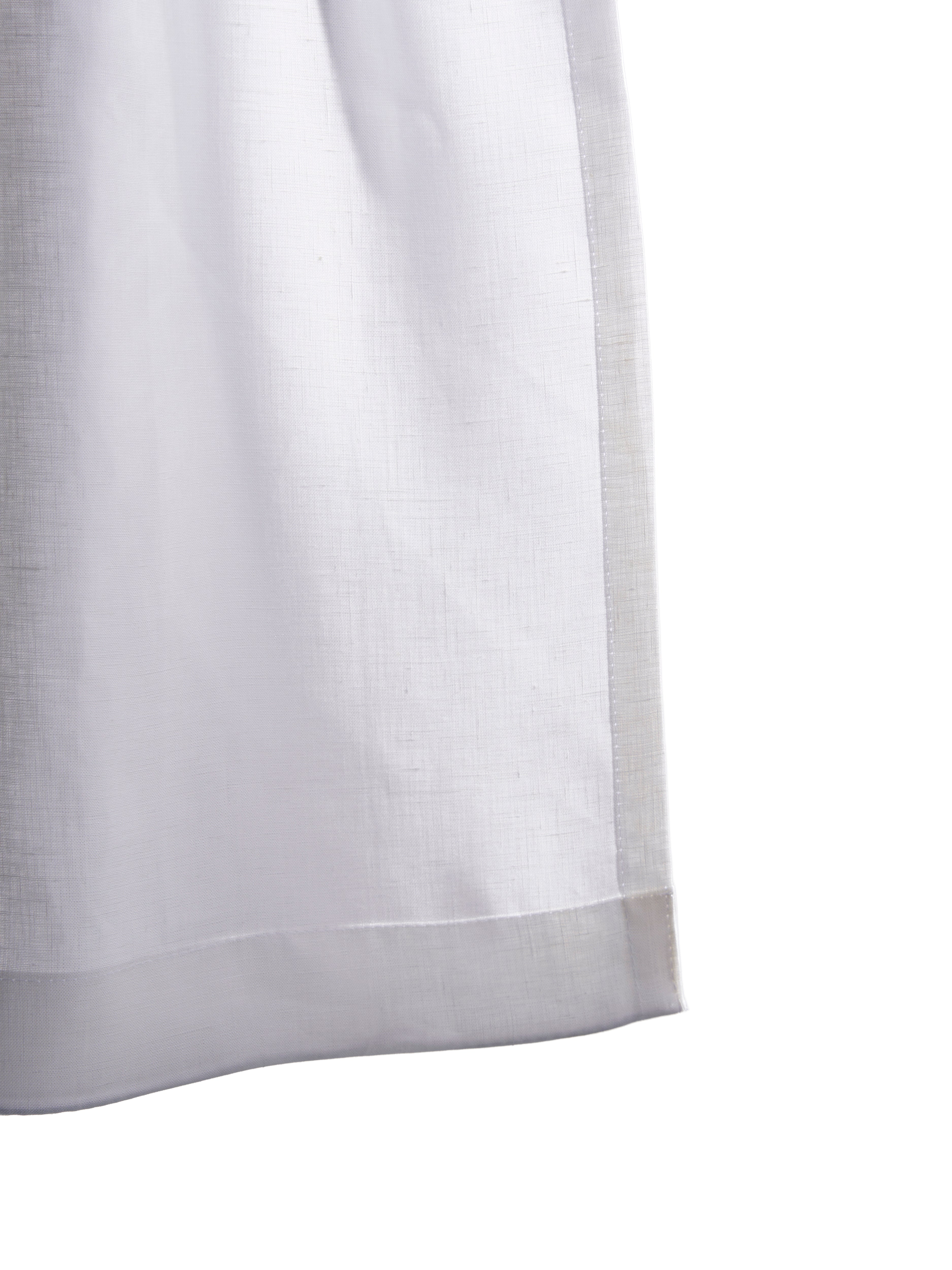 The cafe curtain - lightweight linen with a pleated top