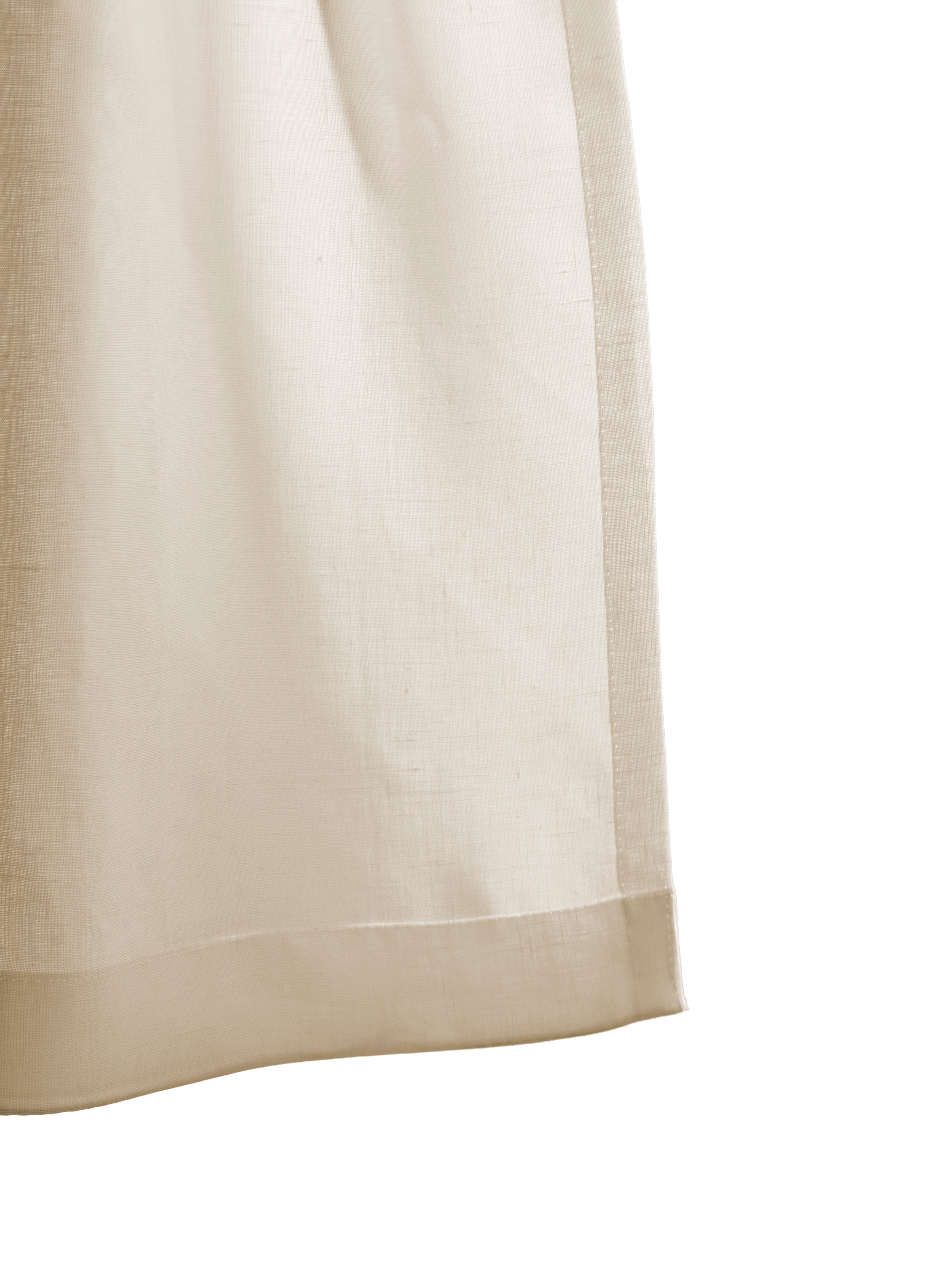 The cafe curtain - lightweight linen with a pleated top
