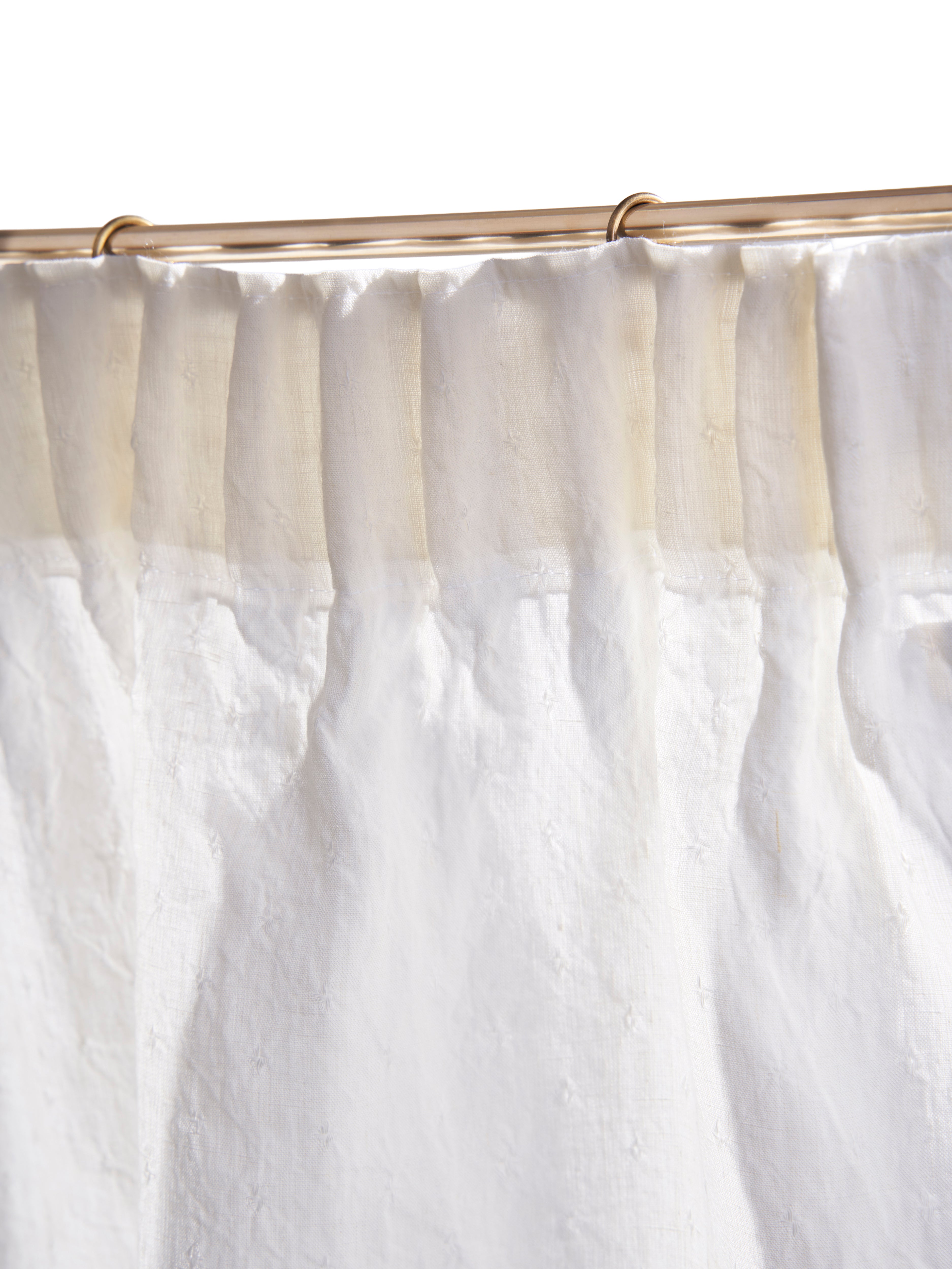 The cafe curtain - alvington linen with a pleated top