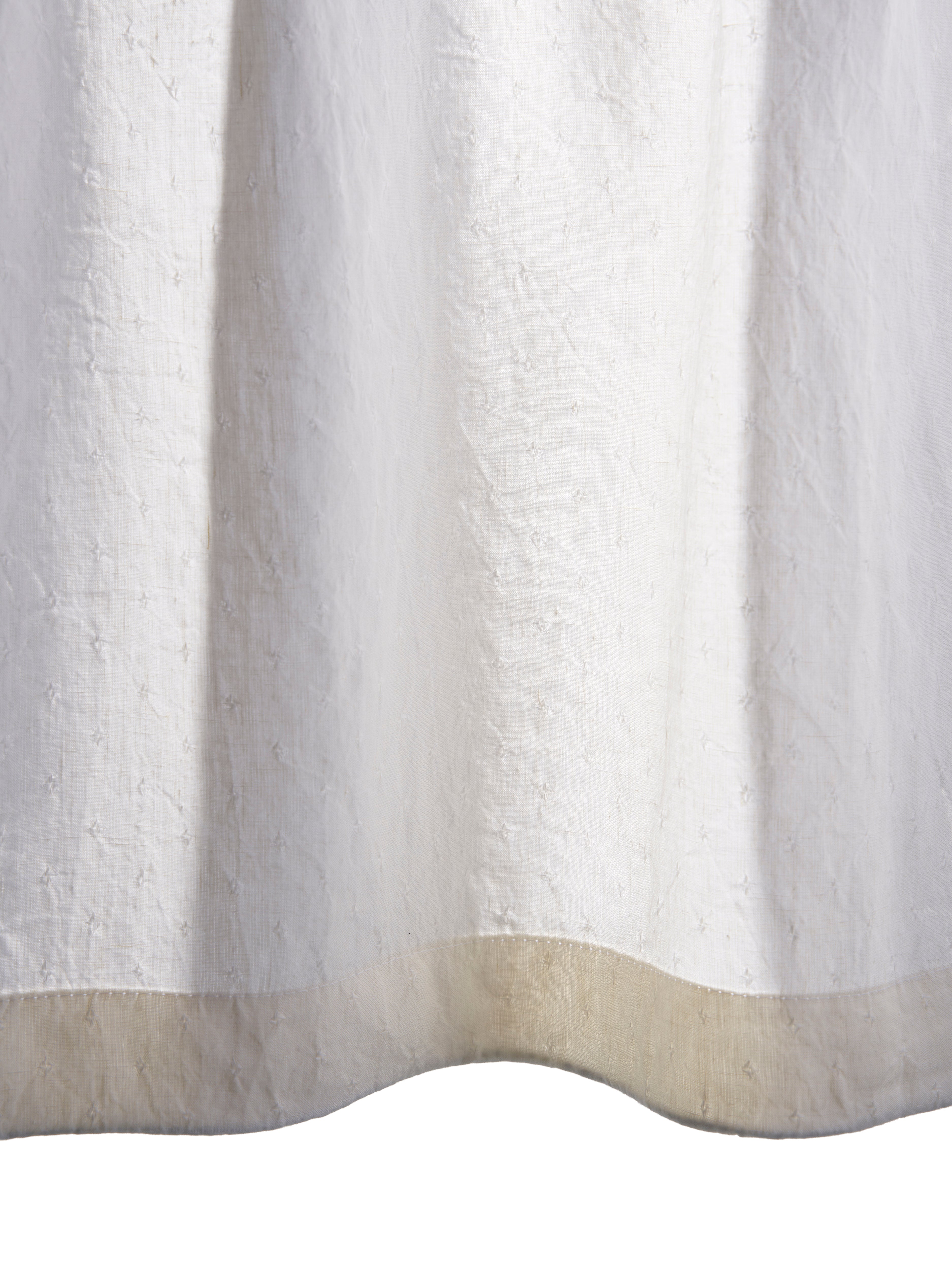The cafe curtain - alvington linen with a pleated top