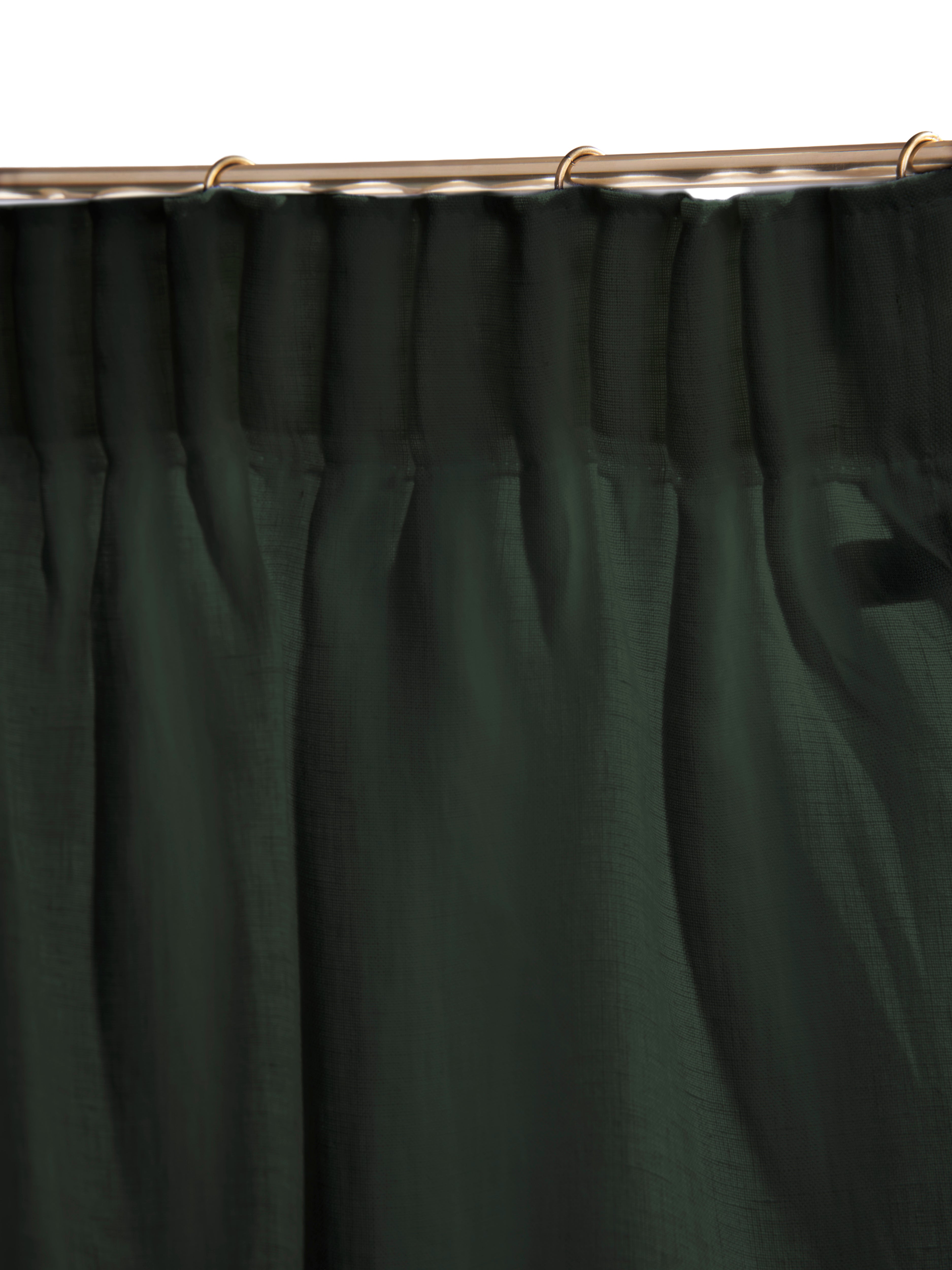 The cafe curtain - soft washed linen with a pleated top