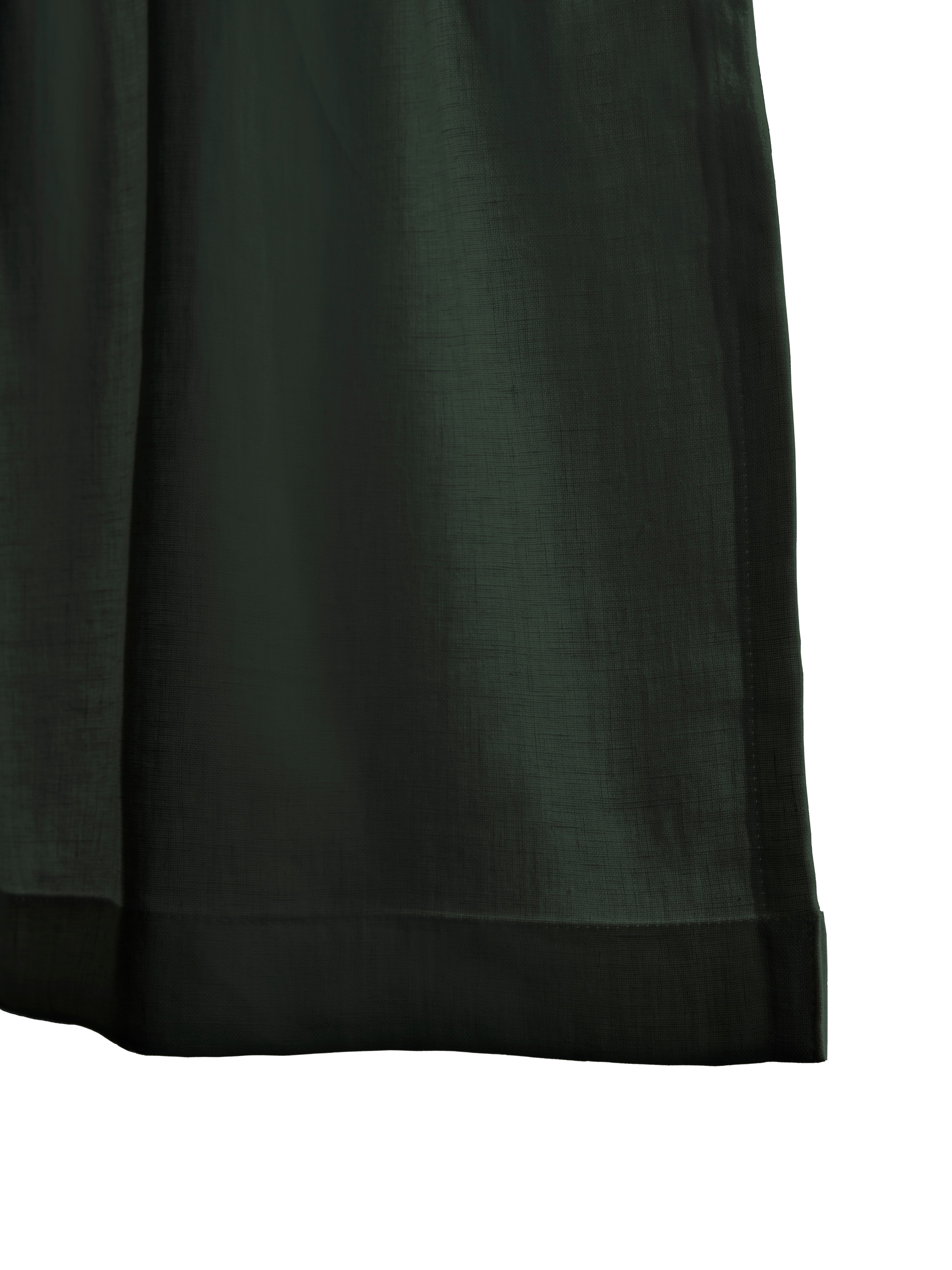 The cafe curtain - soft washed linen with a pleated top