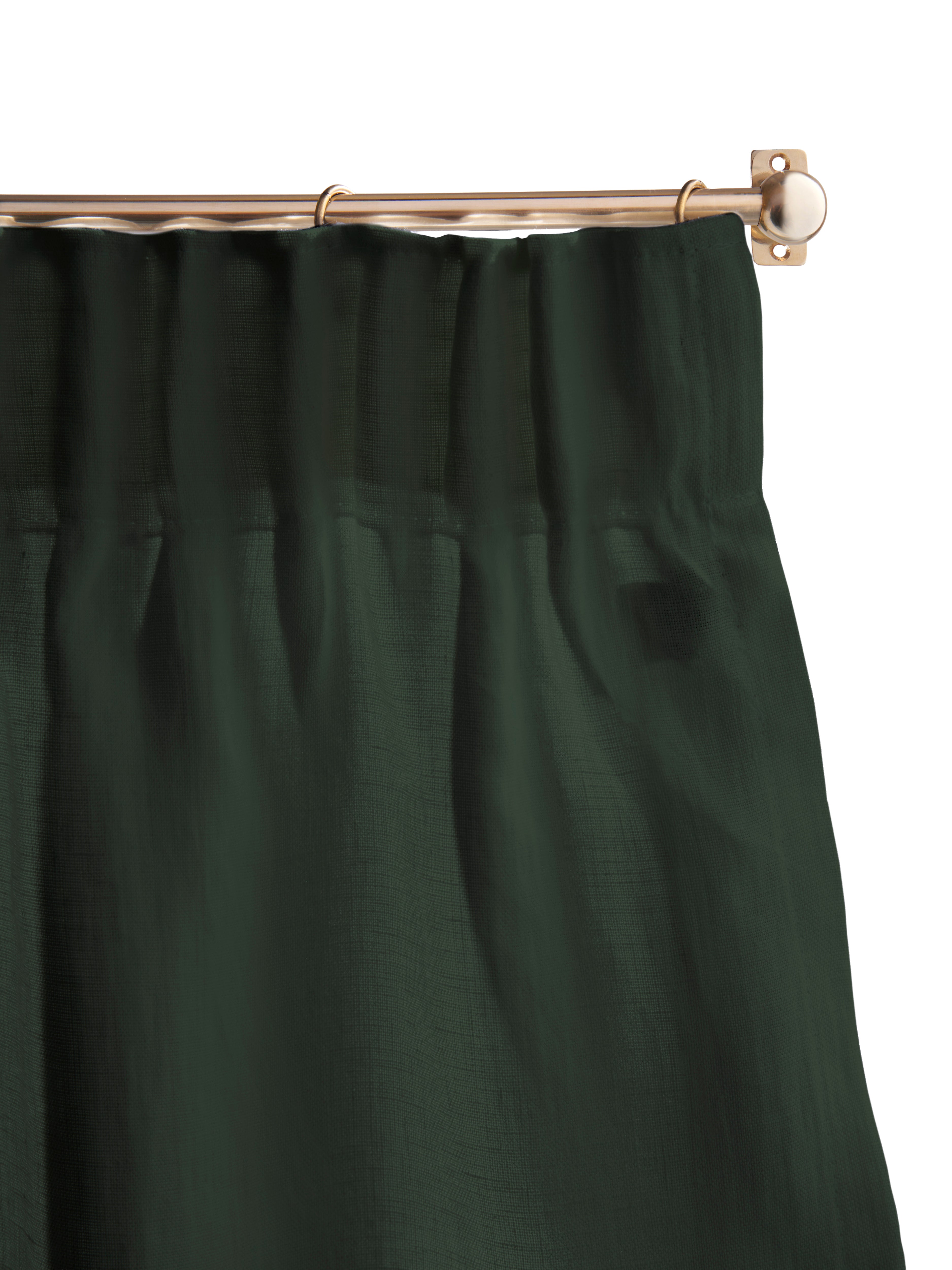 The cafe curtain - soft washed linen with a pleated top