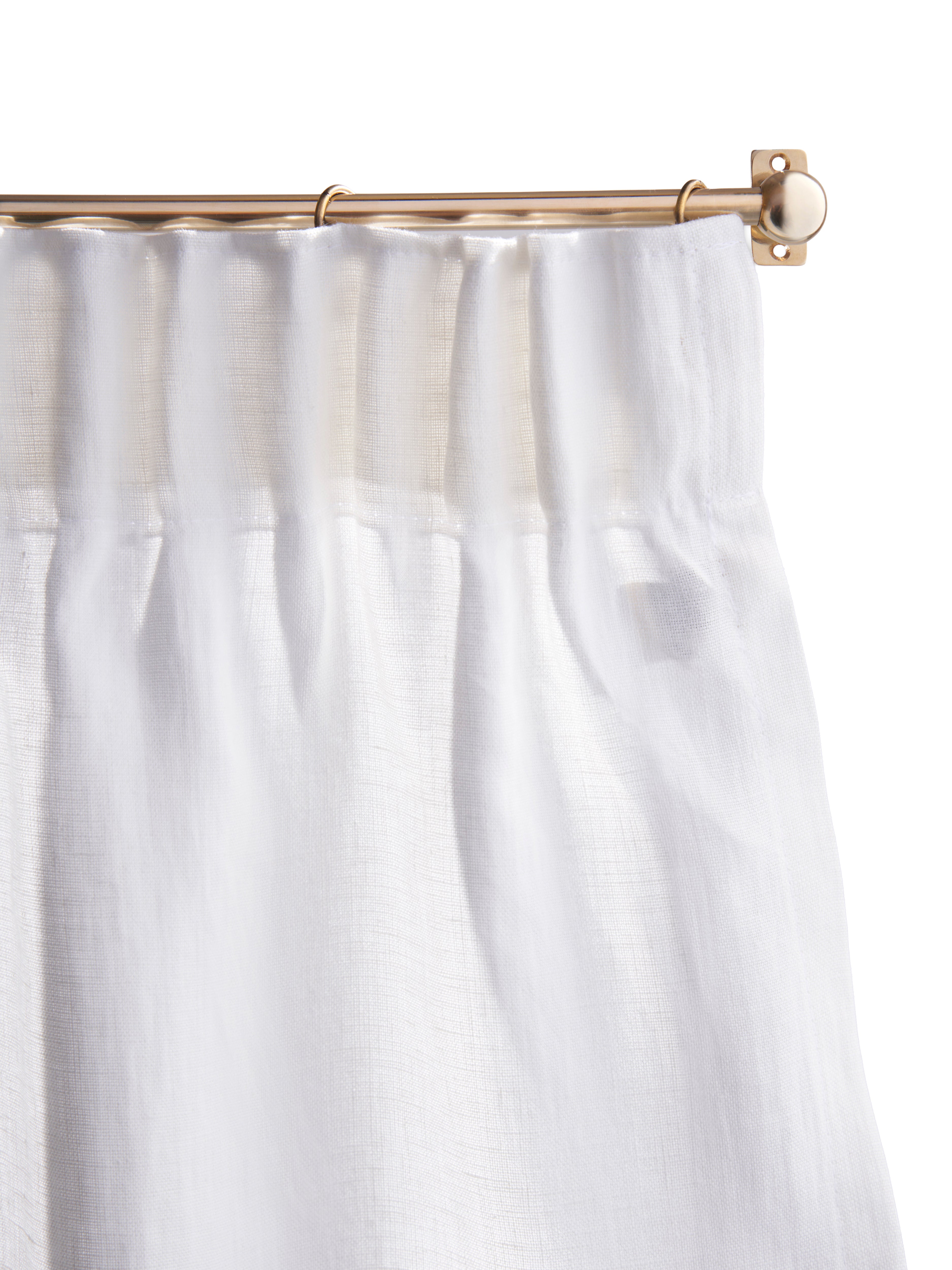 The cafe curtain - soft washed linen with a pleated top