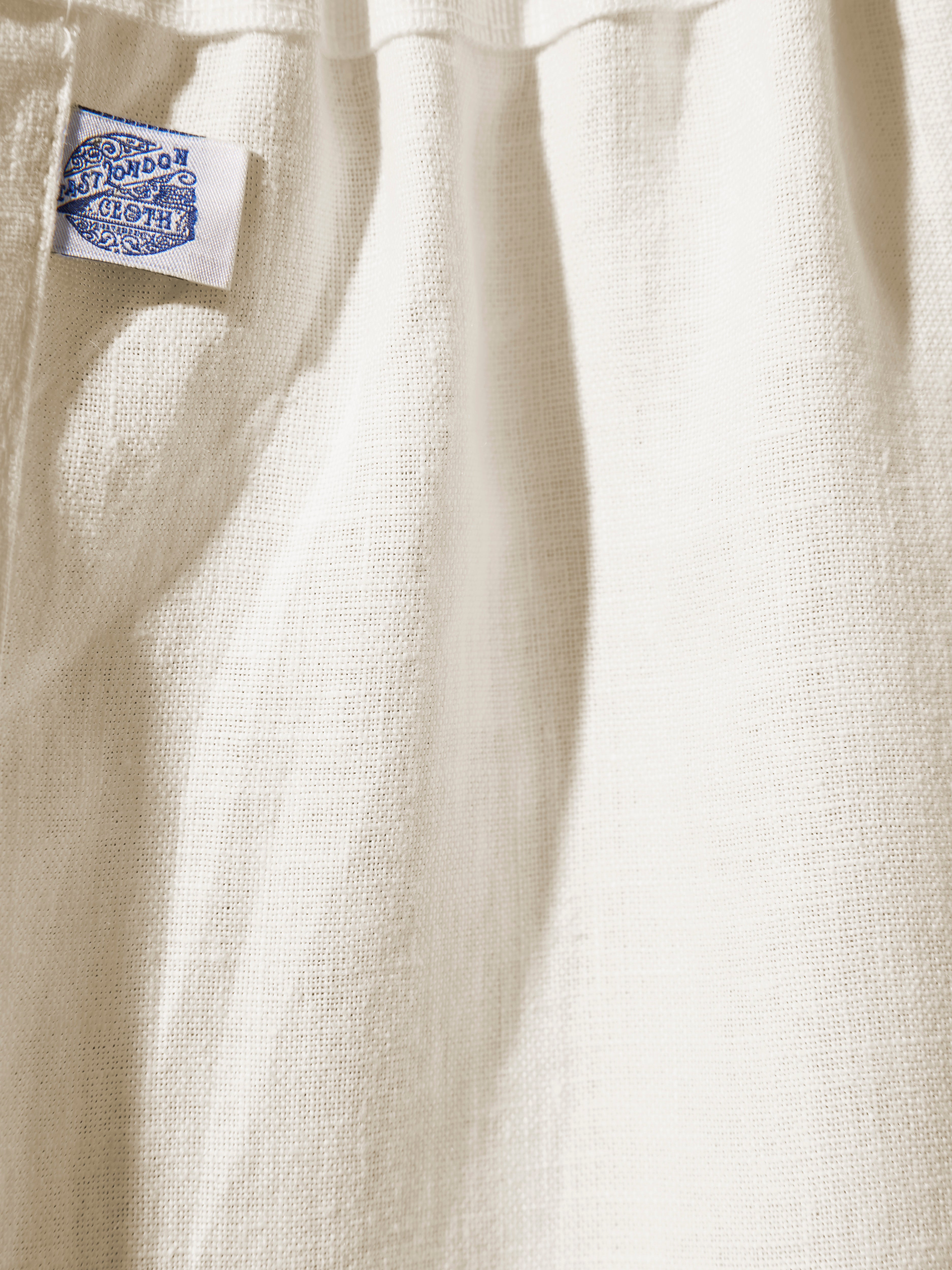 The cafe curtain - soft washed linen with a pleated top
