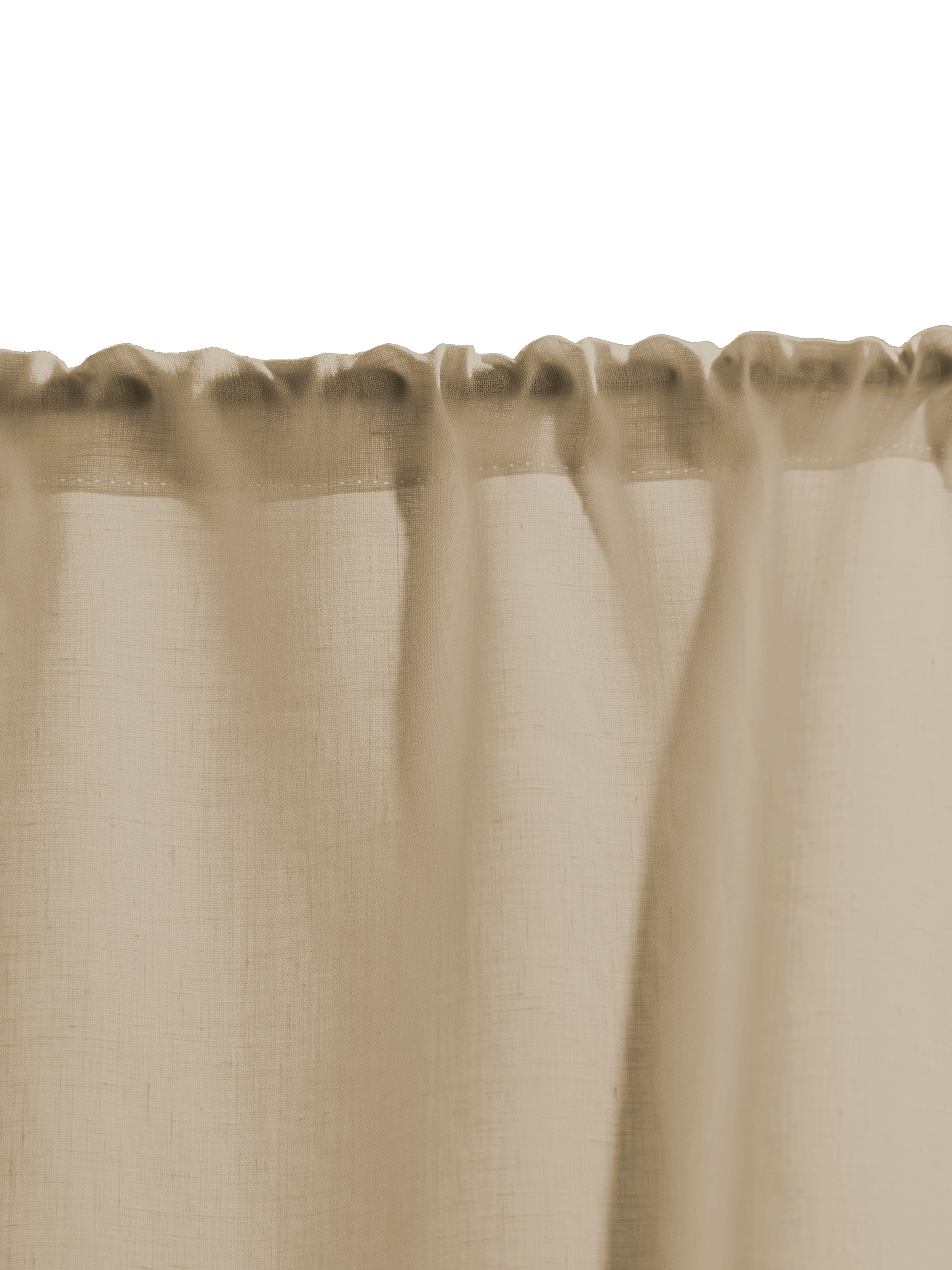 The cafe curtain - lightweight linen with a pocket top