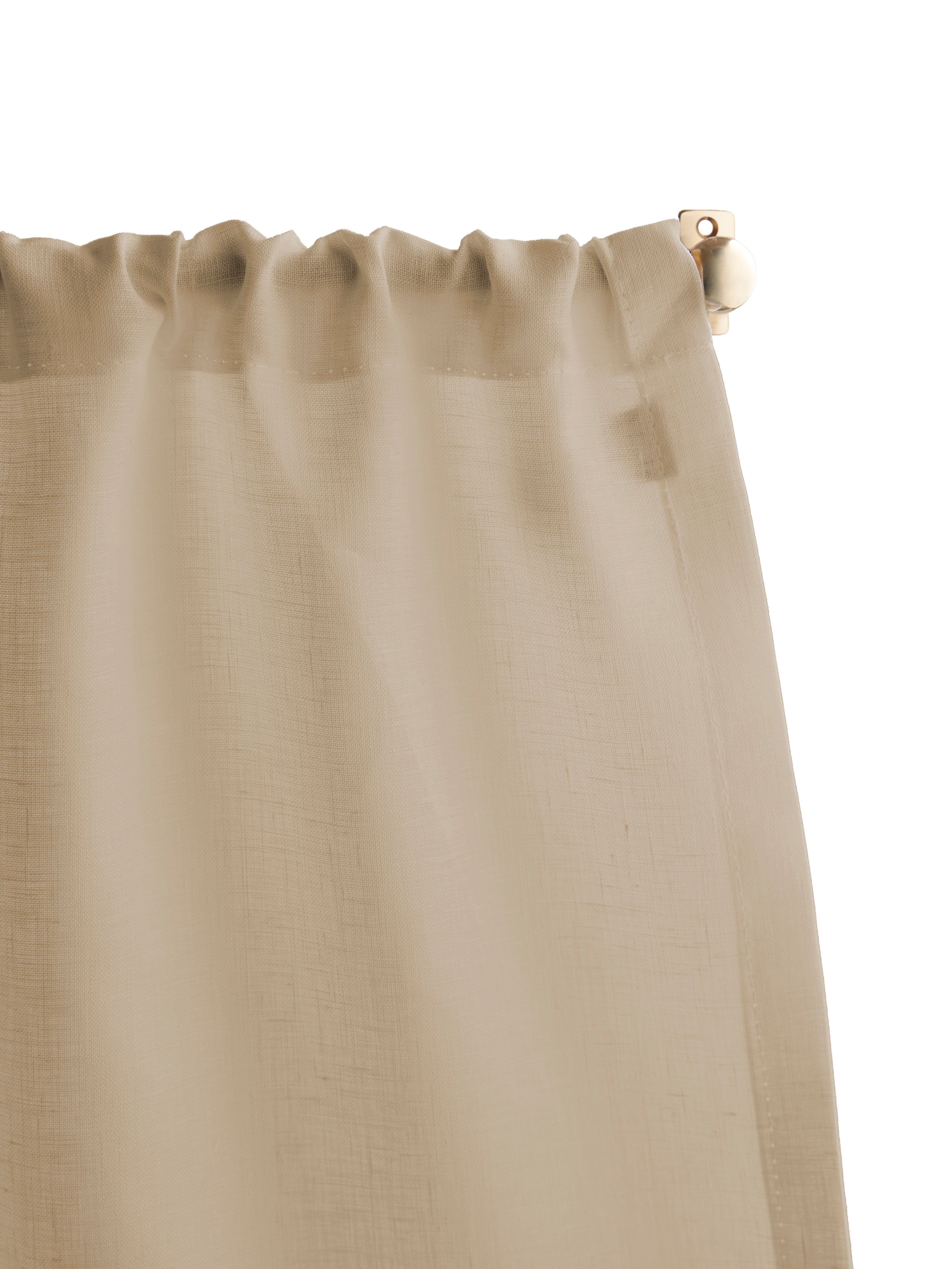 The cafe curtain - lightweight linen with a pocket top