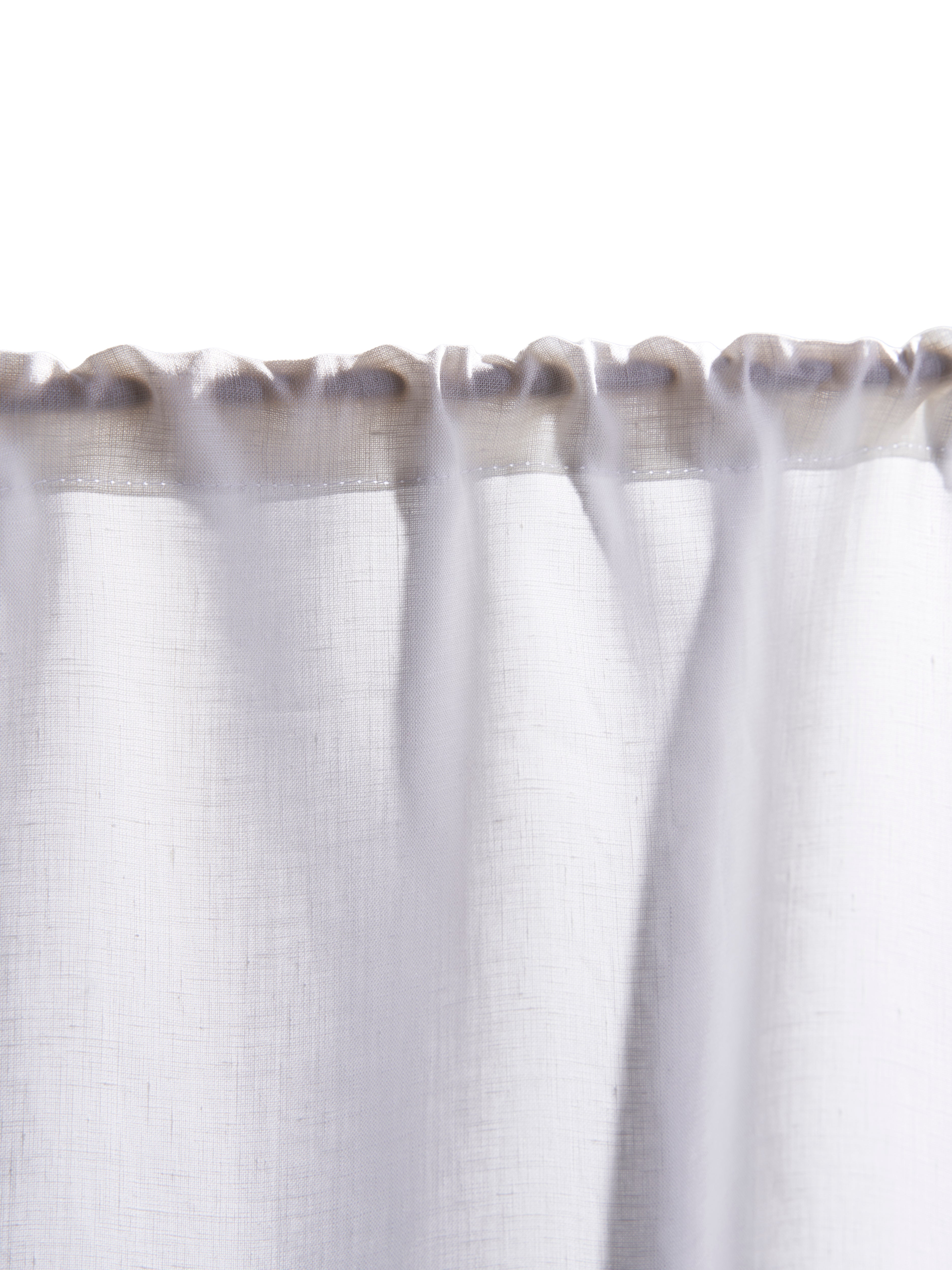 The cafe curtain - lightweight linen with a pocket top
