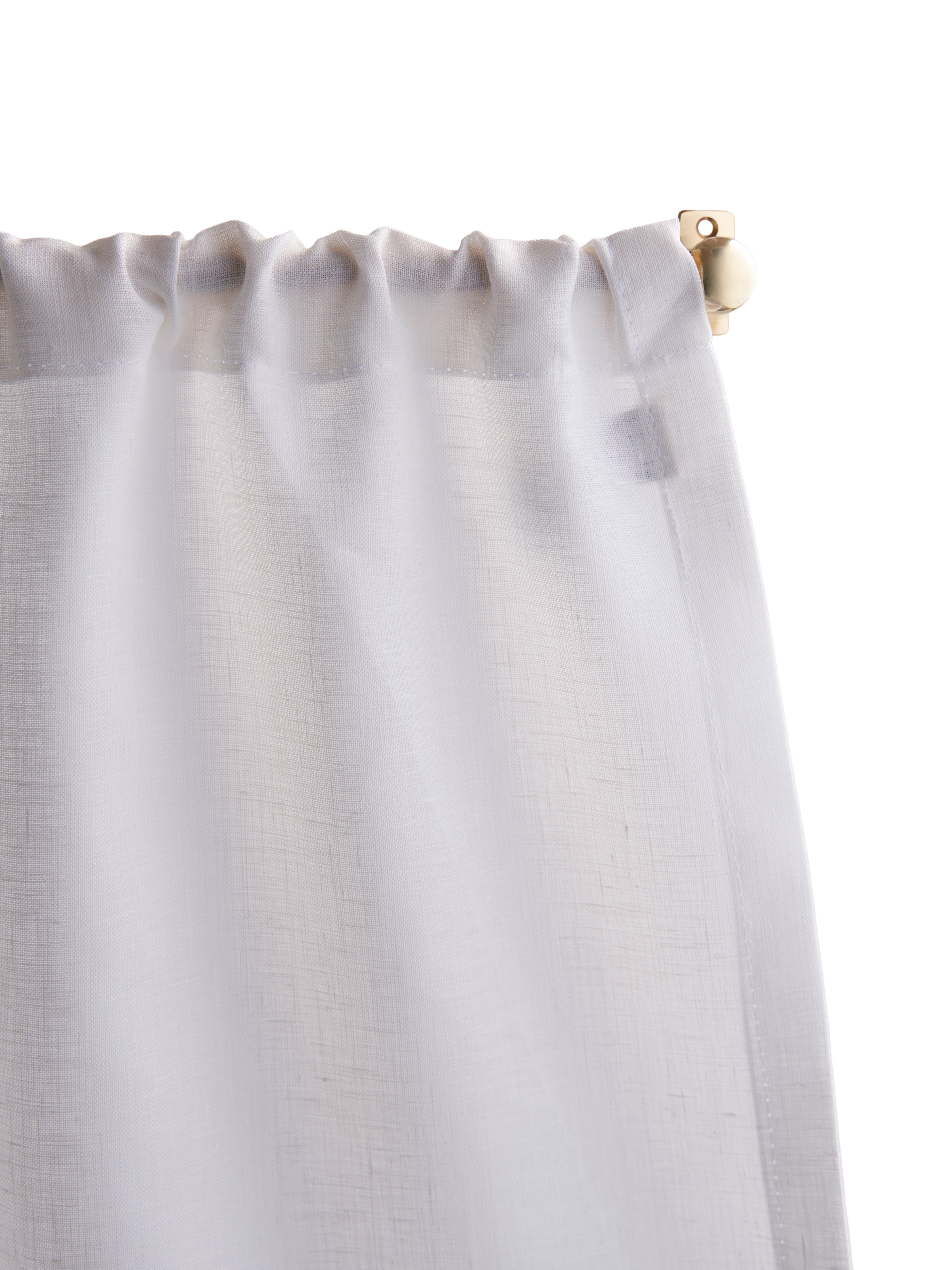 The cafe curtain - lightweight linen with a pocket top