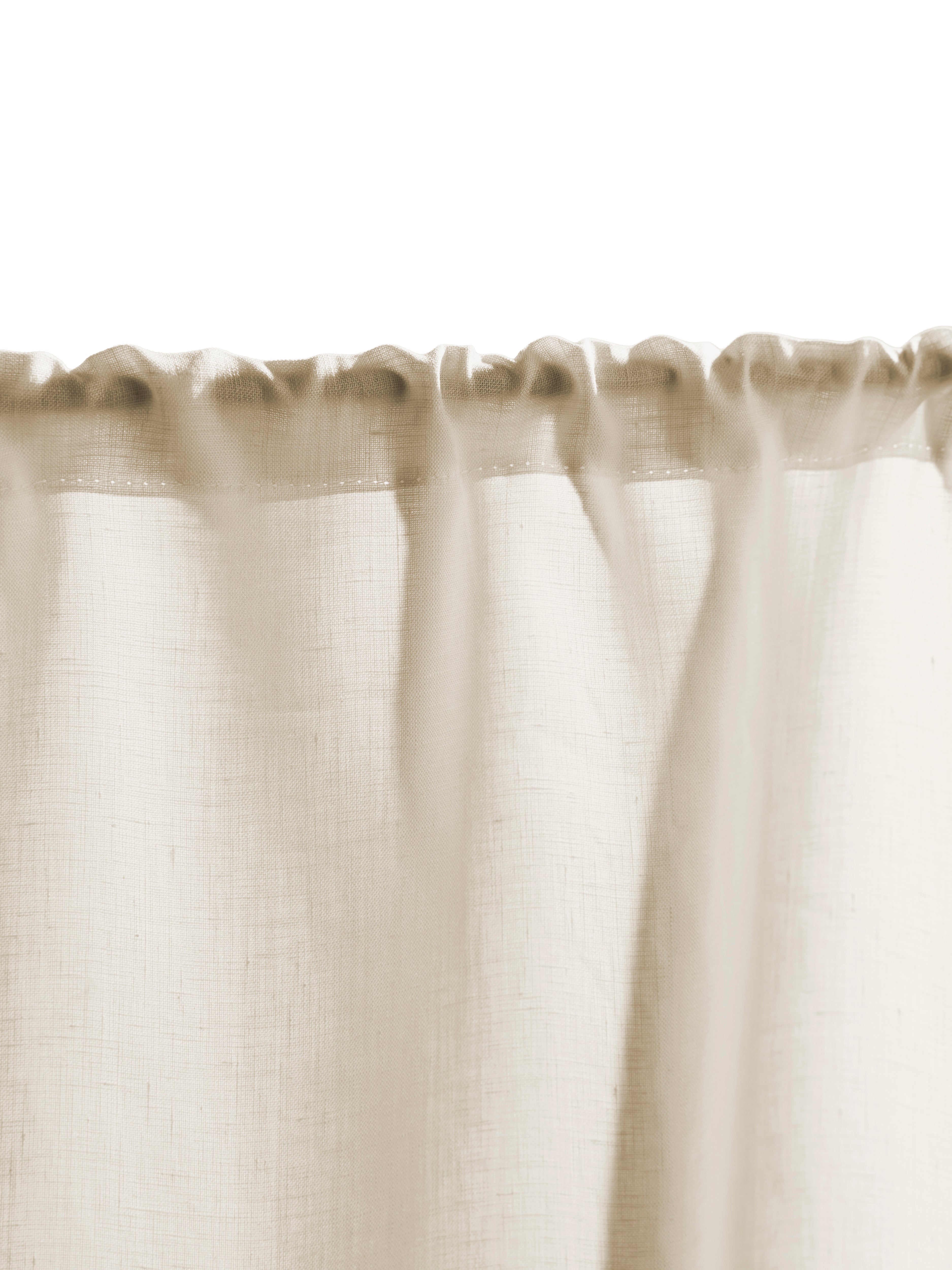 The cafe curtain - lightweight linen with a pocket top