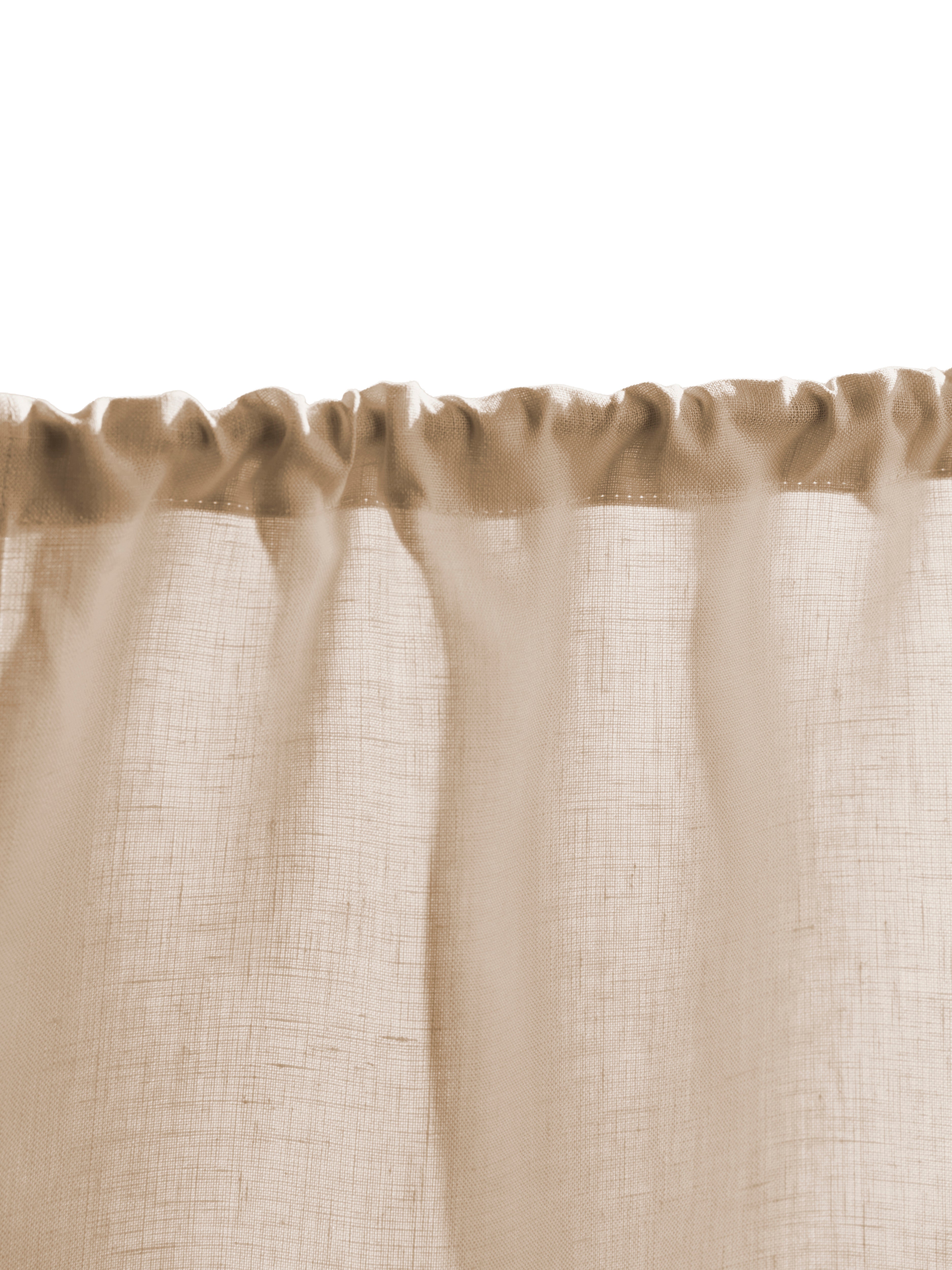 The cafe curtain - medium weight linen with a pocket top