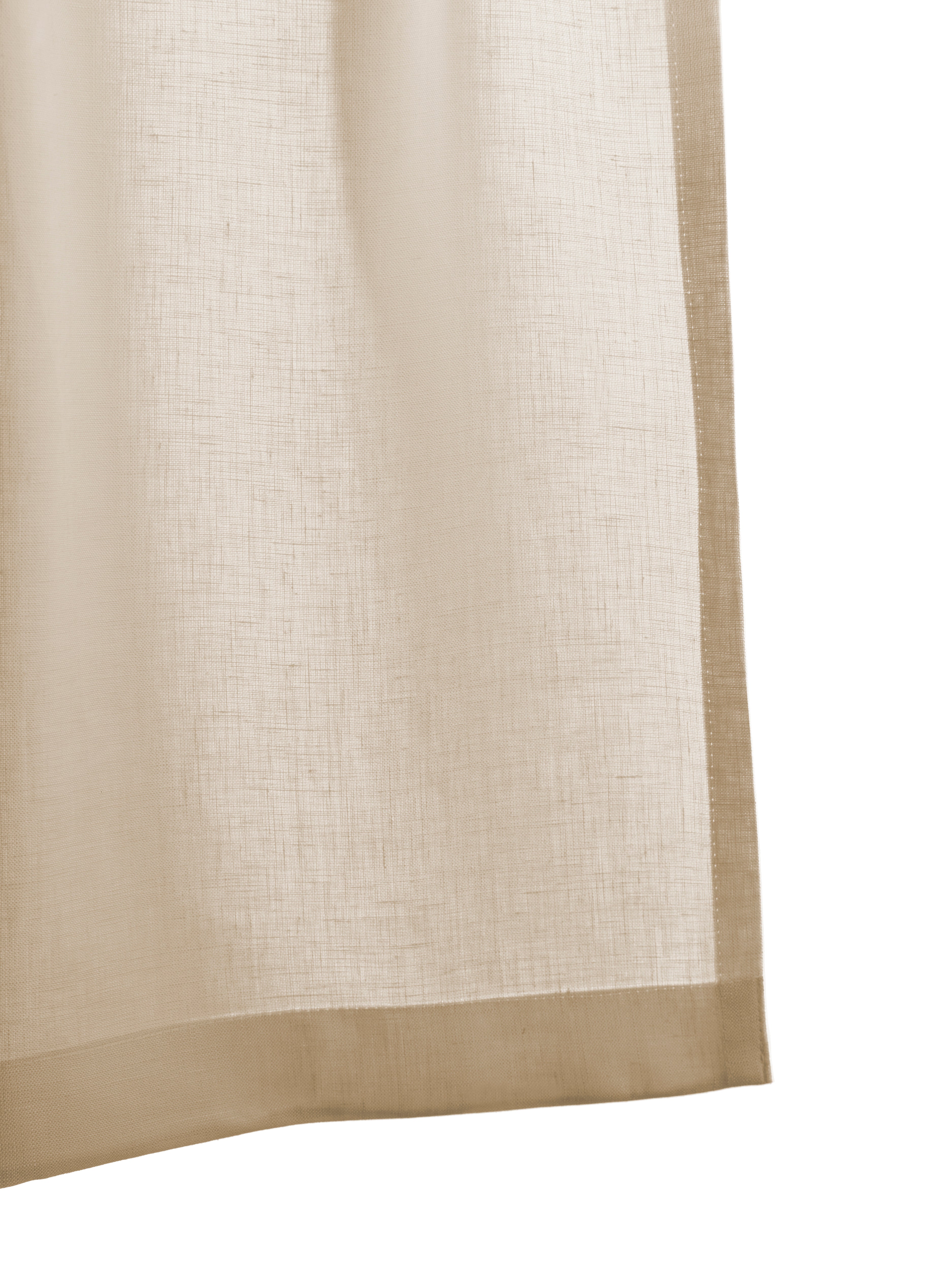 The cafe curtain - medium weight linen with a pocket top