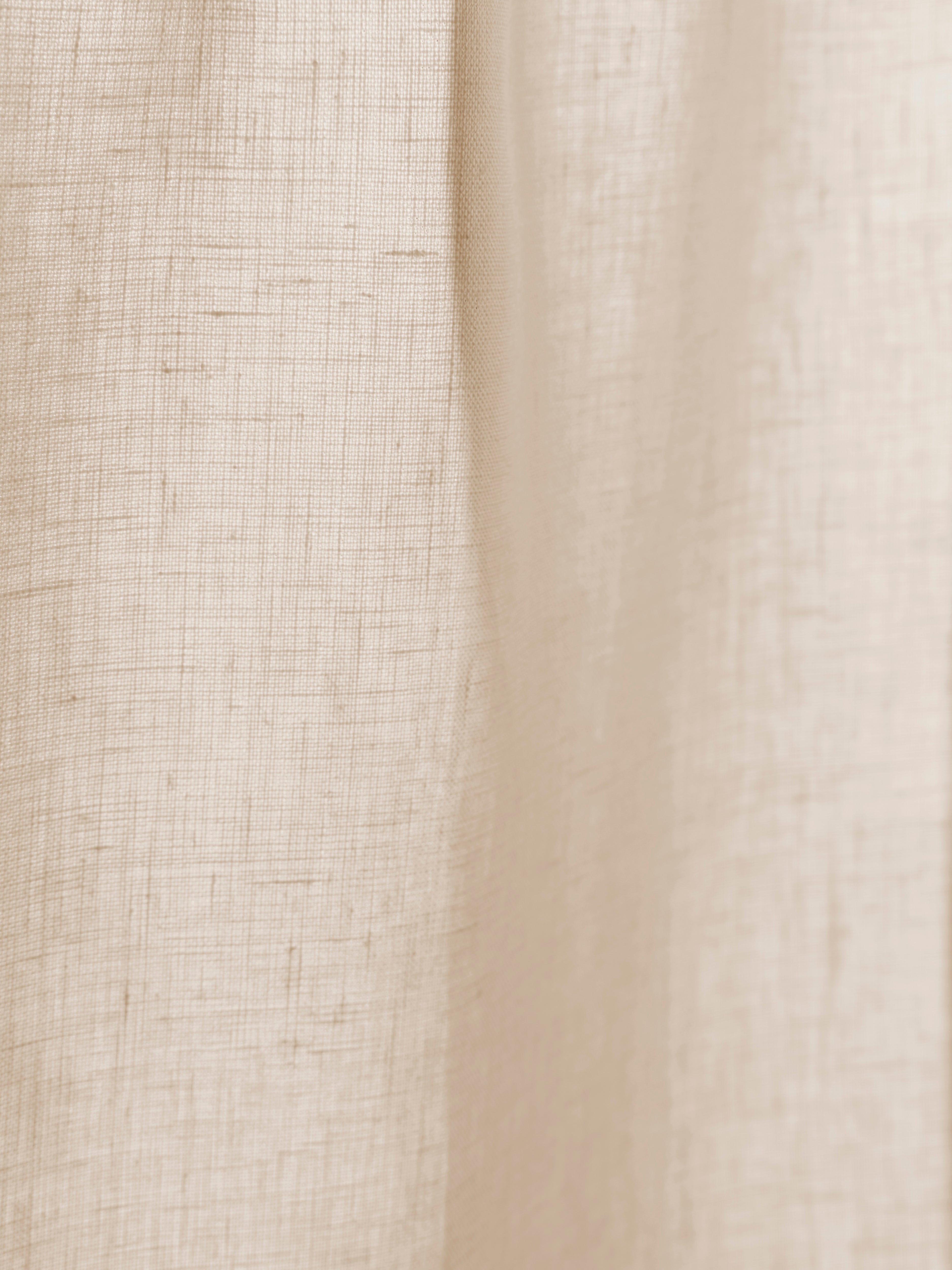 The cafe curtain - medium weight linen with a pocket top