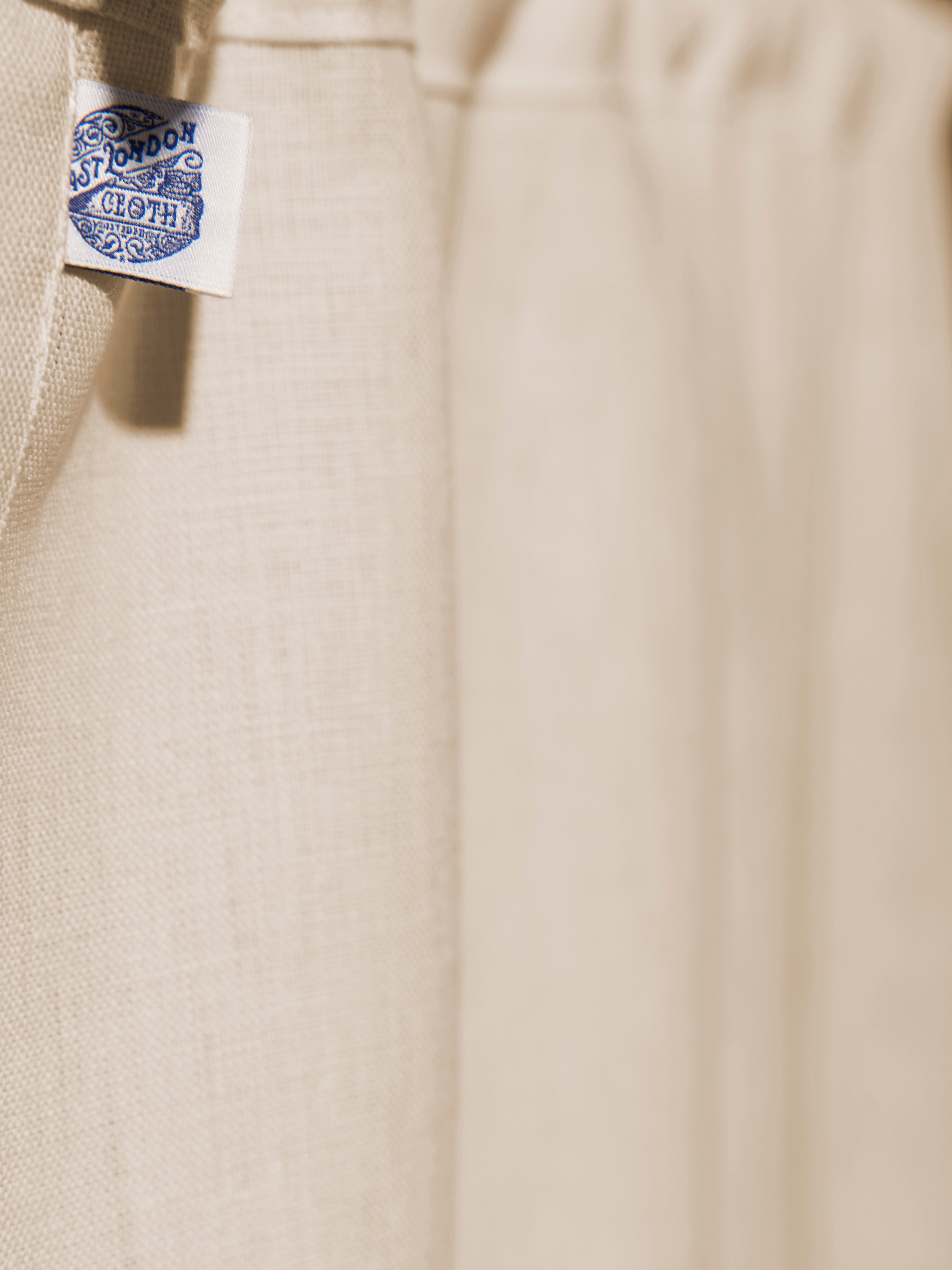 The cafe curtain - medium weight linen with a pocket top