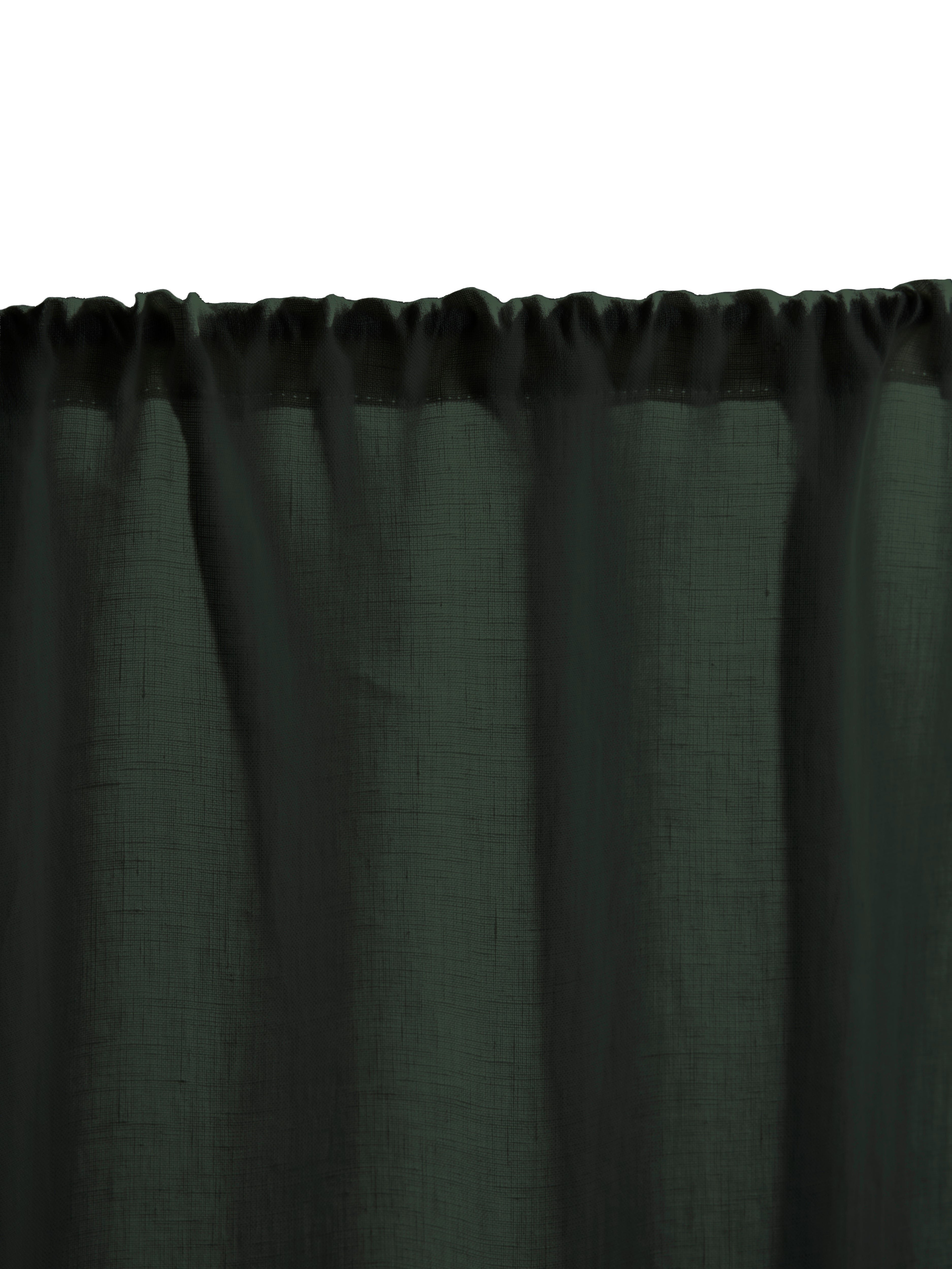 The cafe curtain - soft washed linen with a pocket top