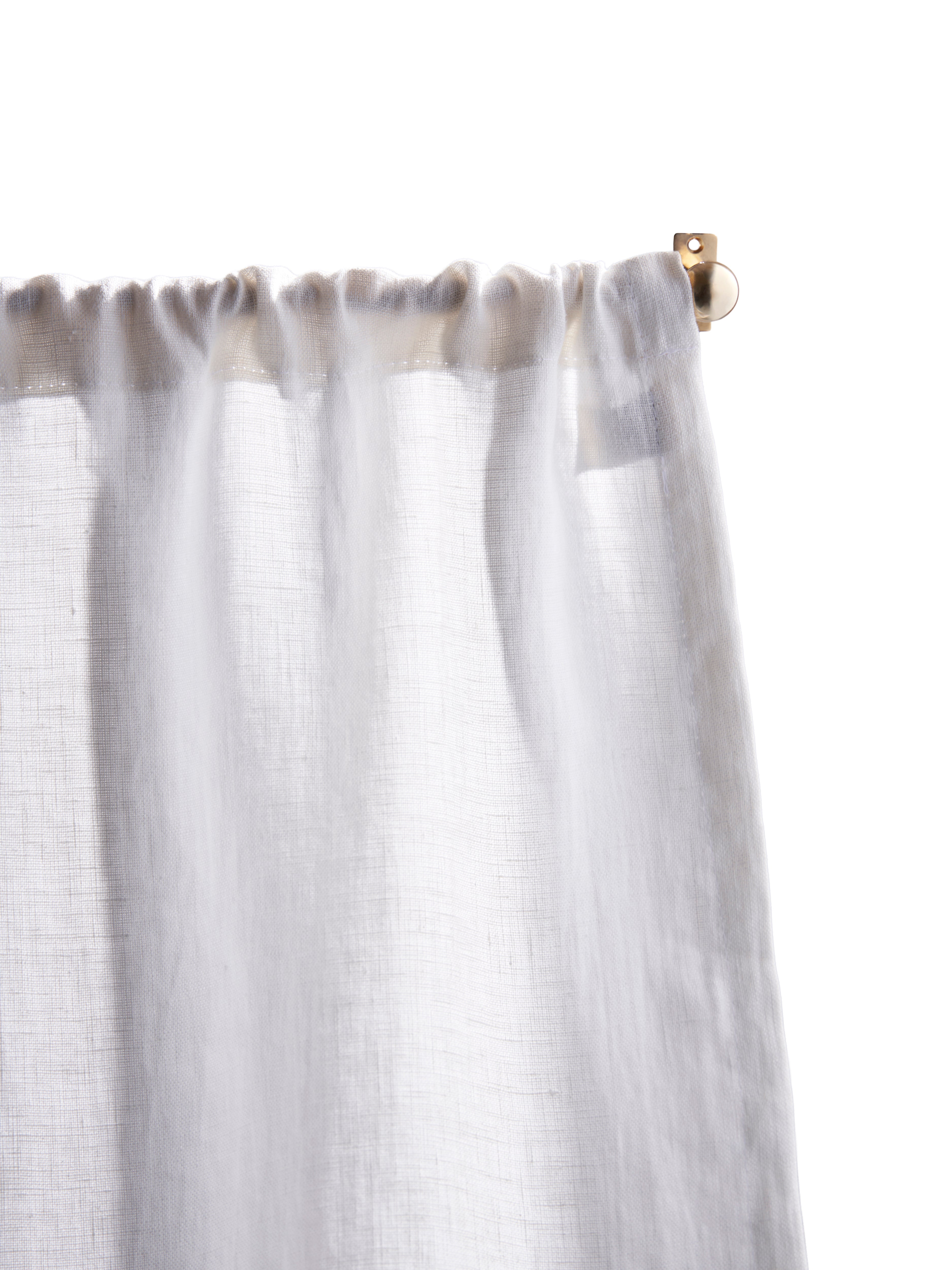 The cafe curtain - soft washed linen with a pocket top