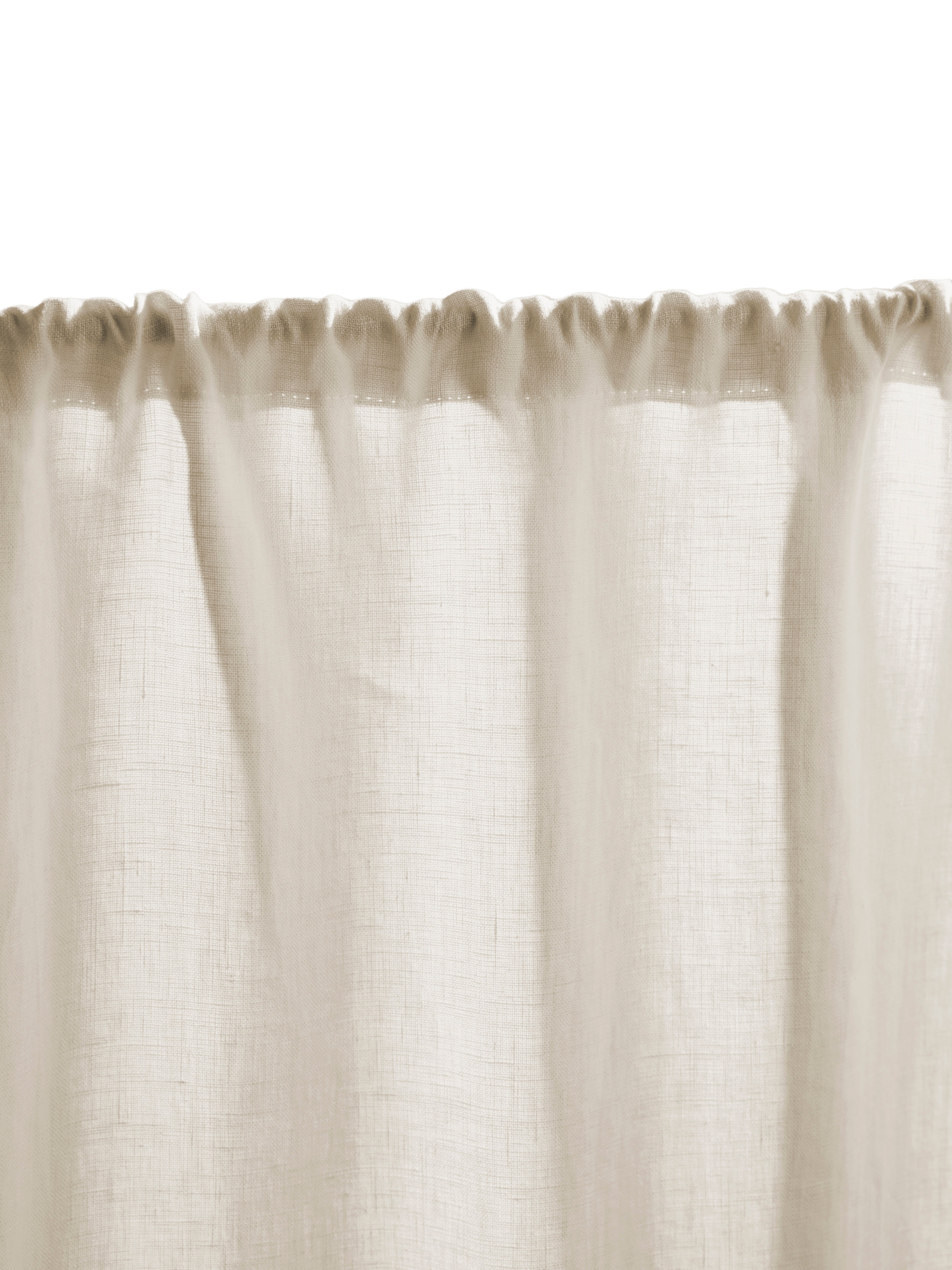 The cafe curtain - soft washed linen with a pocket top