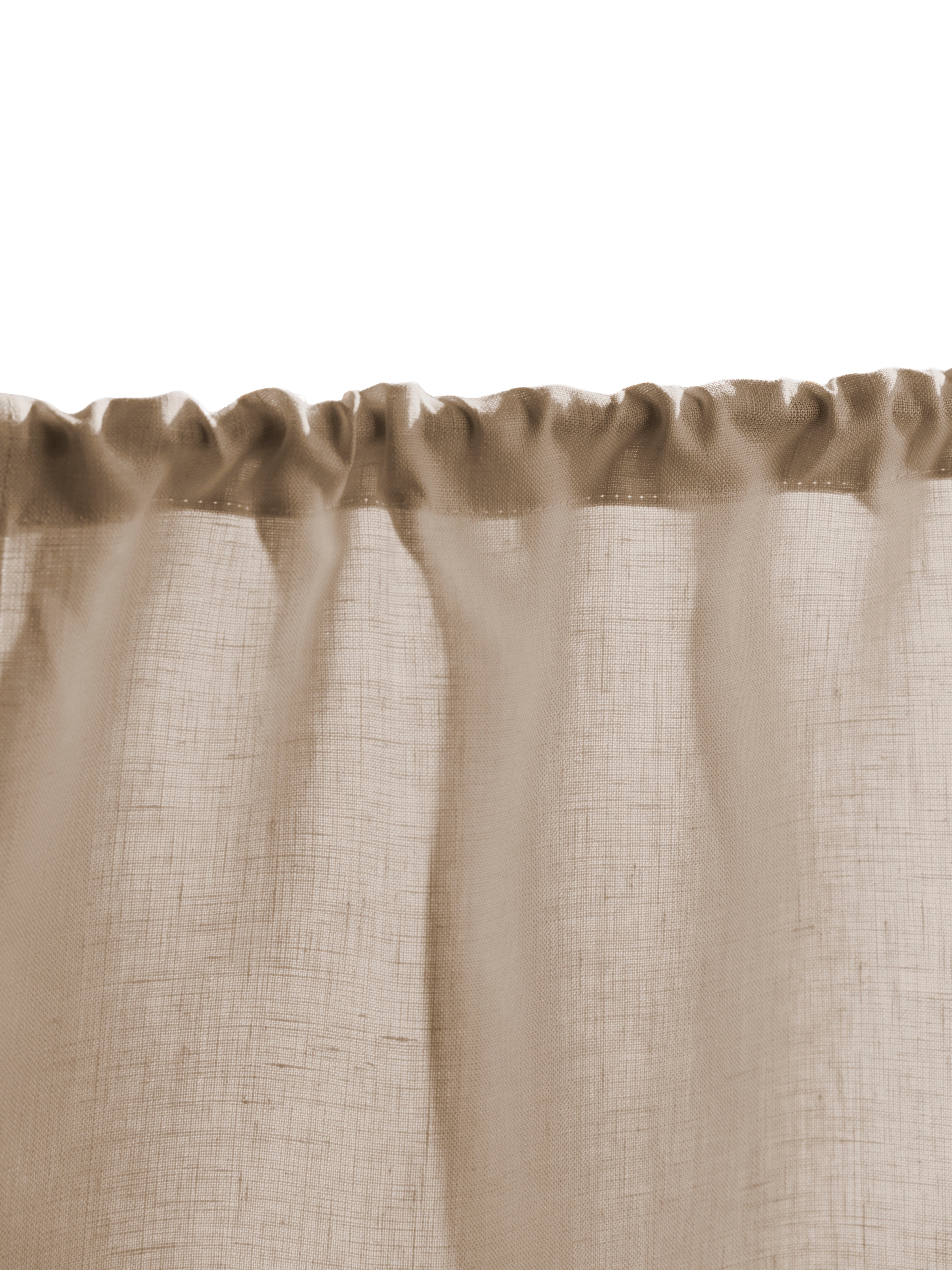 The cafe curtain - medium weight linen with a pocket top