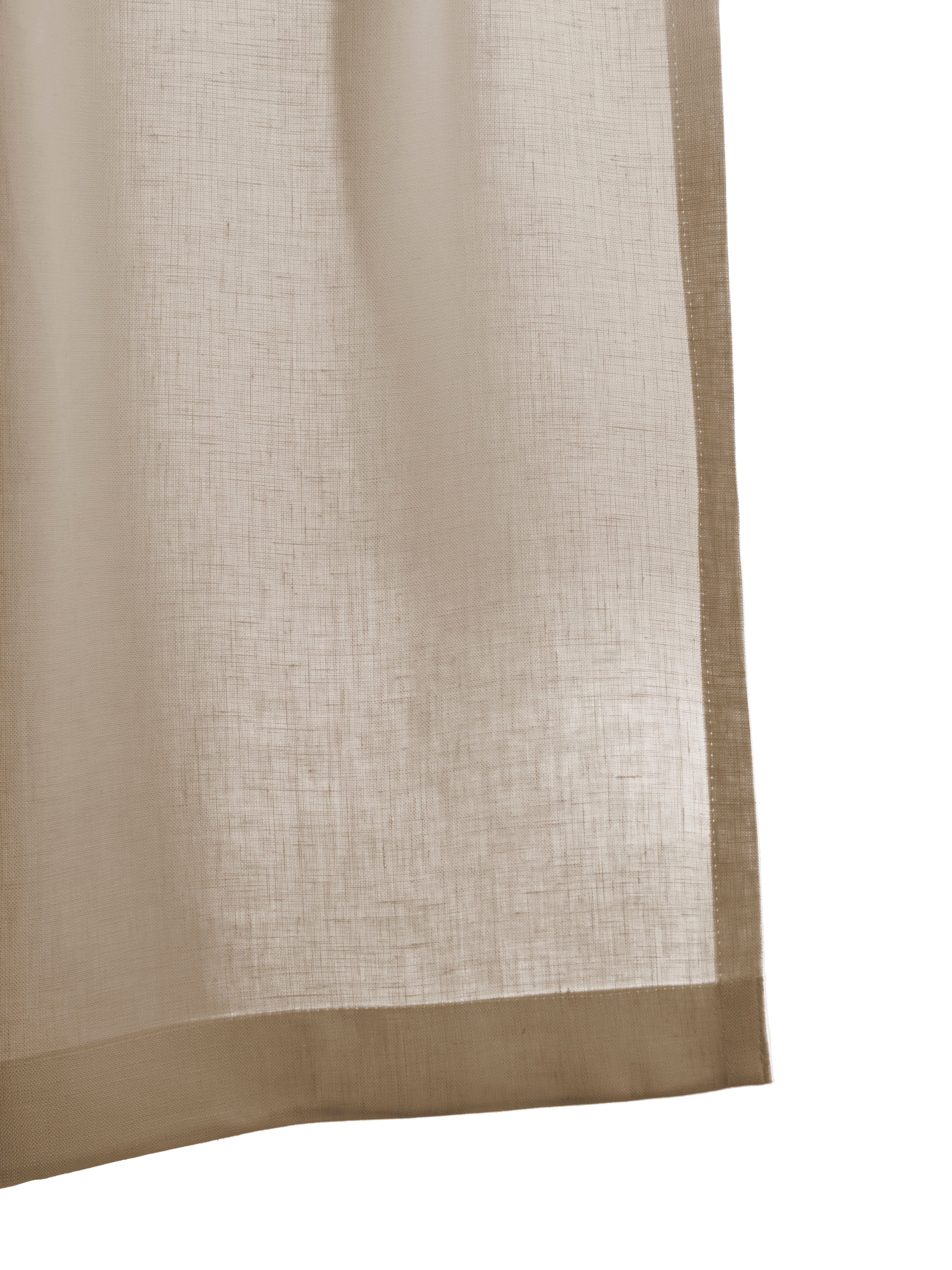 The cafe curtain - medium weight linen with a pocket top