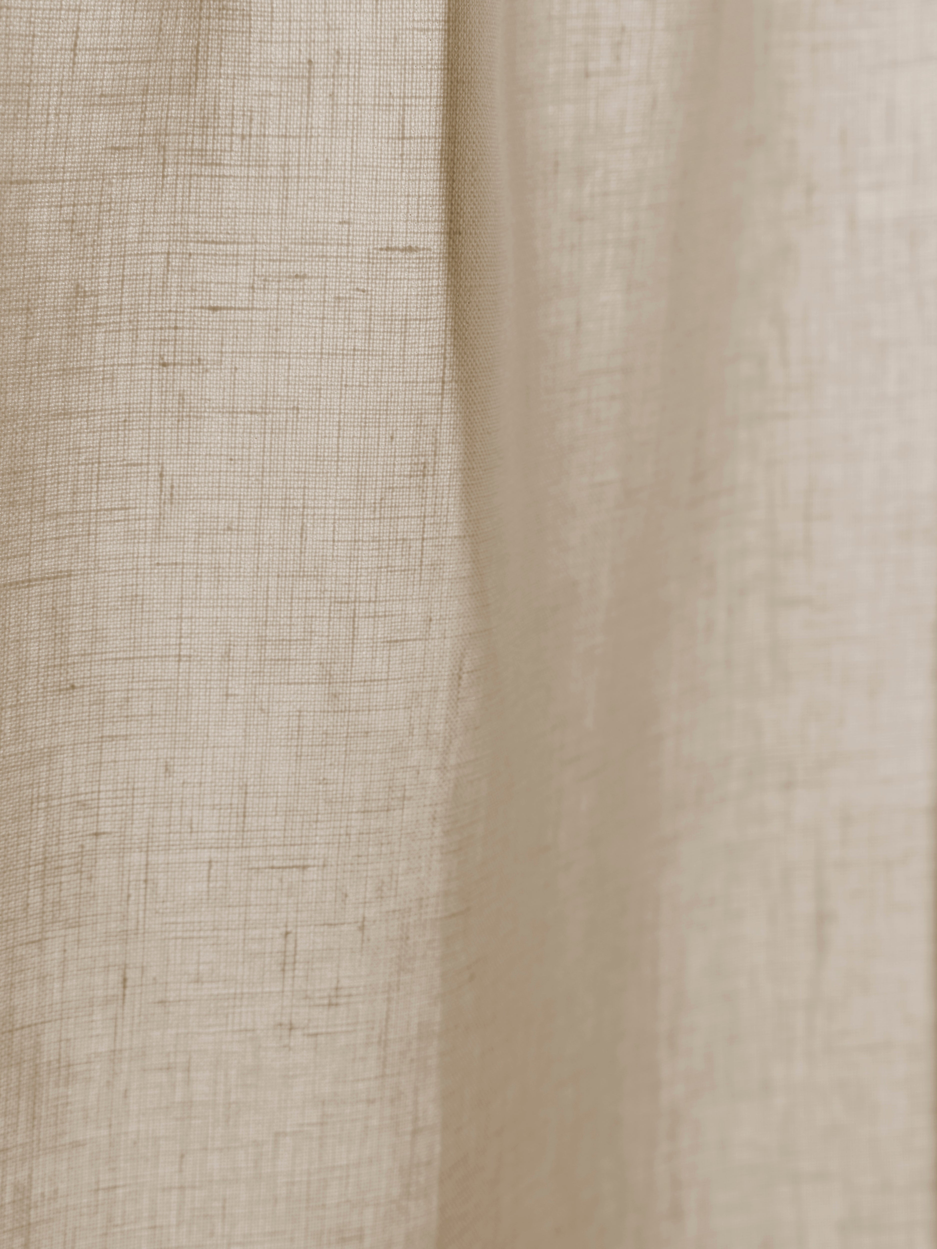 The cafe curtain - medium weight linen with a pocket top