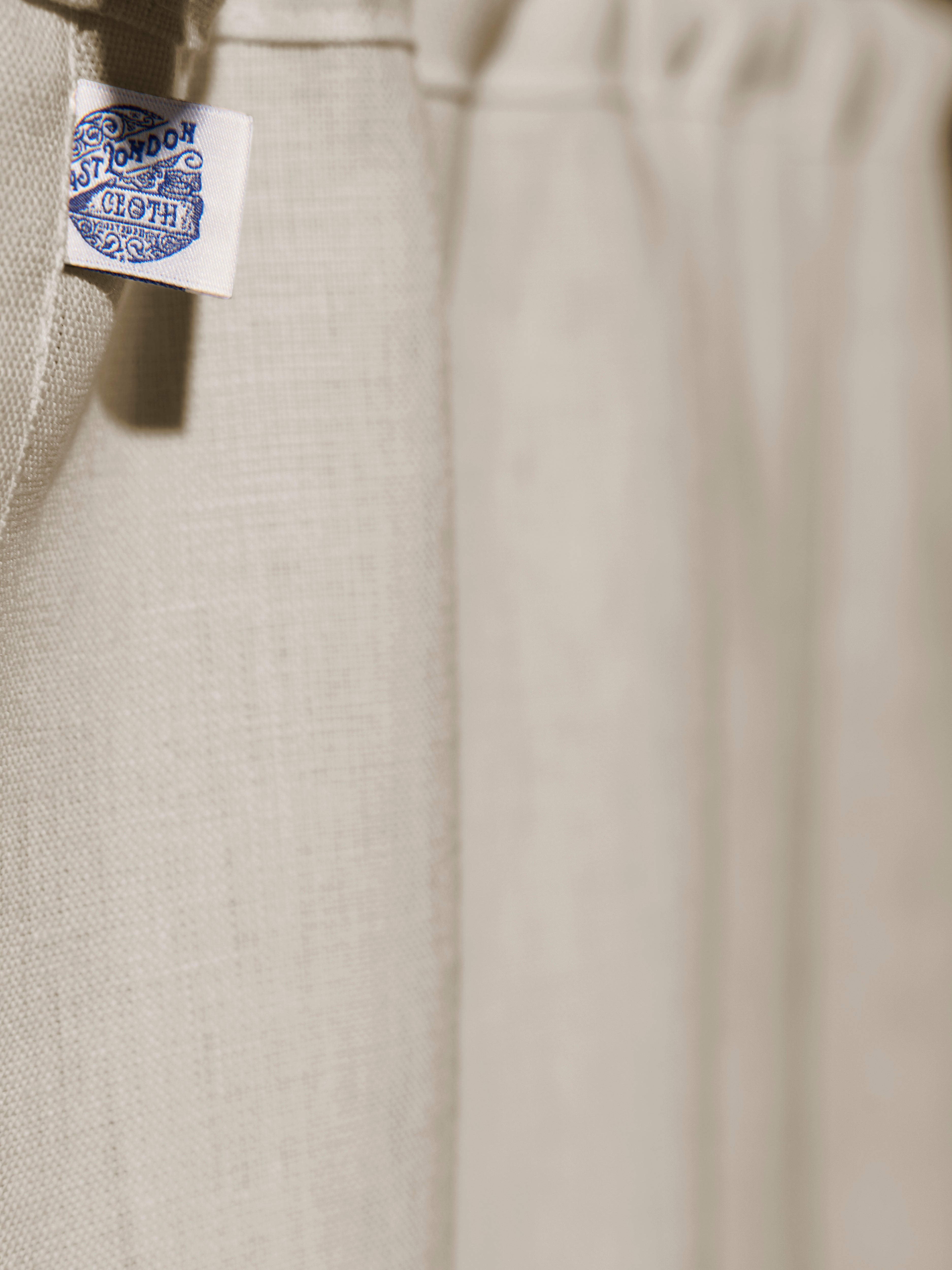 The cafe curtain - medium weight linen with a pocket top