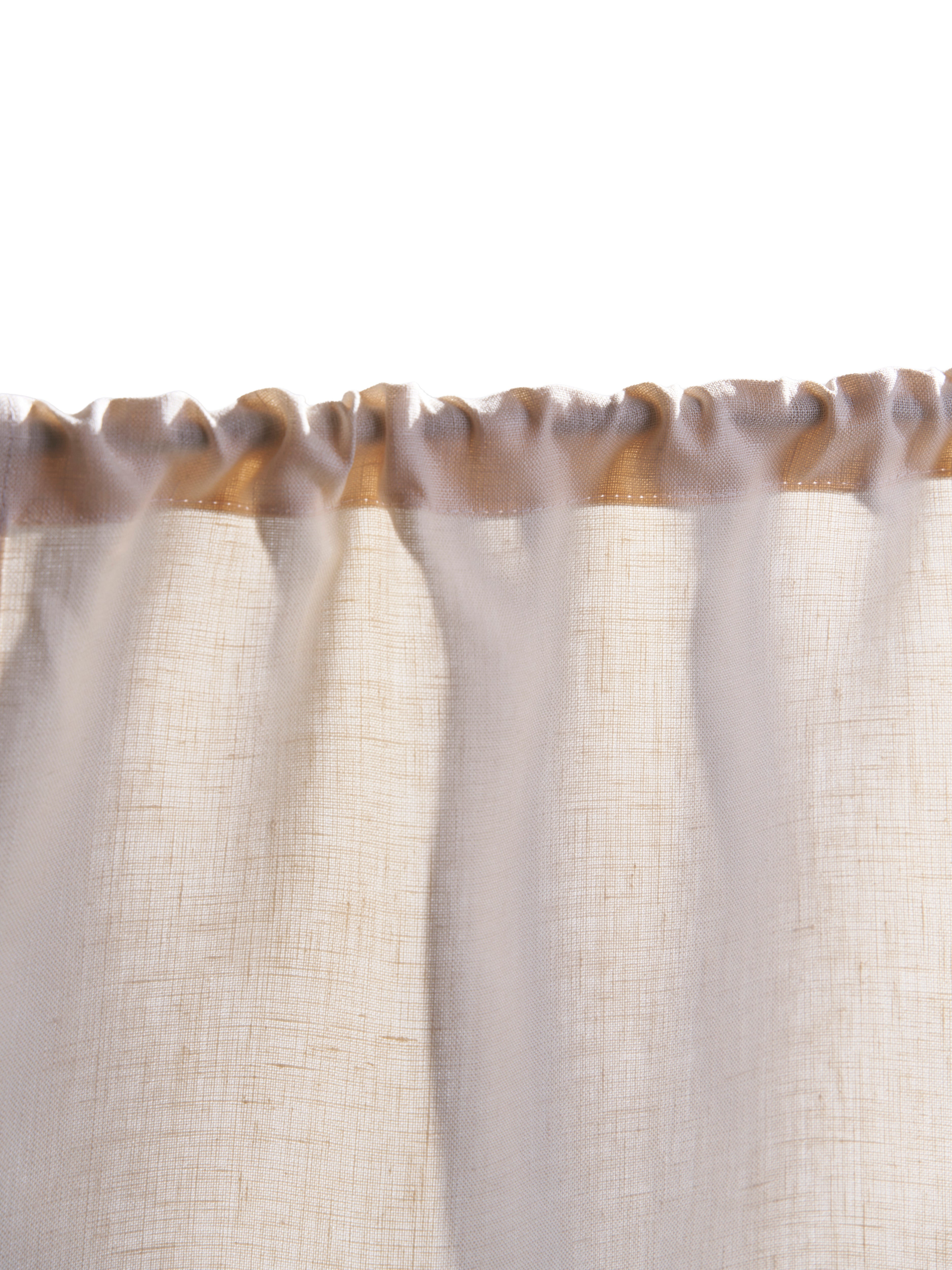 The cafe curtain - medium weight linen with a pocket top