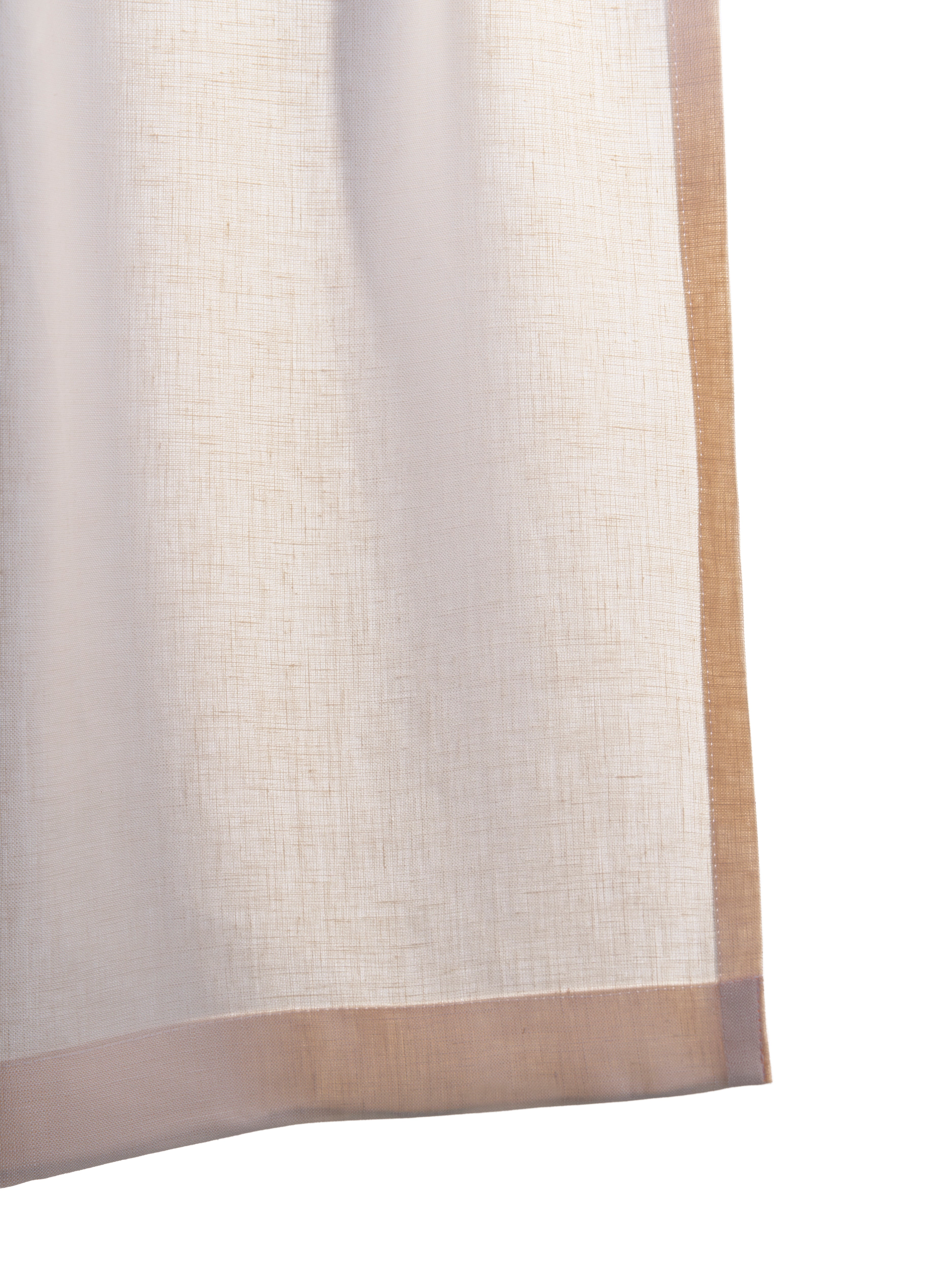 The cafe curtain - medium weight linen with a pocket top