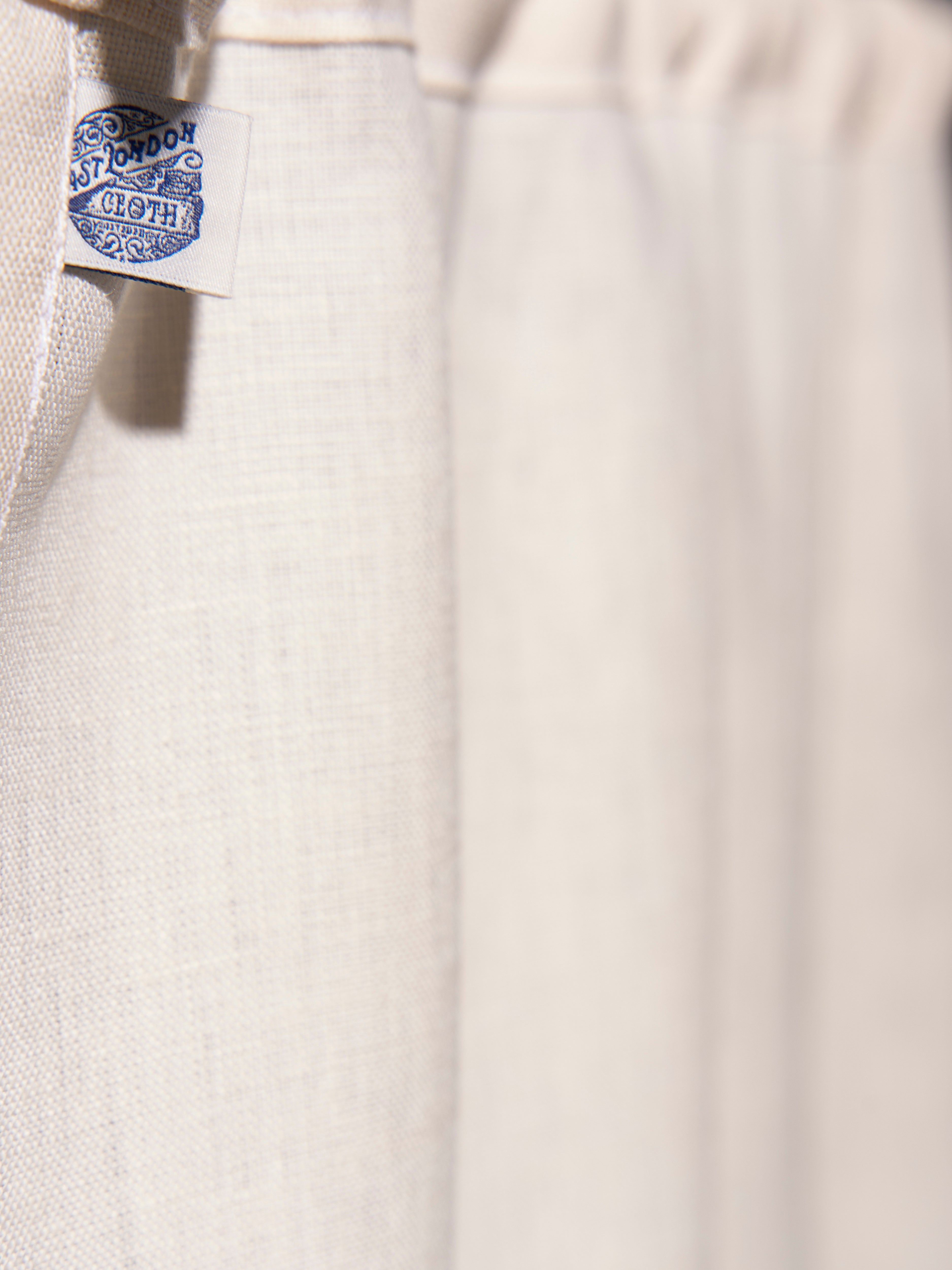 The cafe curtain - medium weight linen with a pocket top