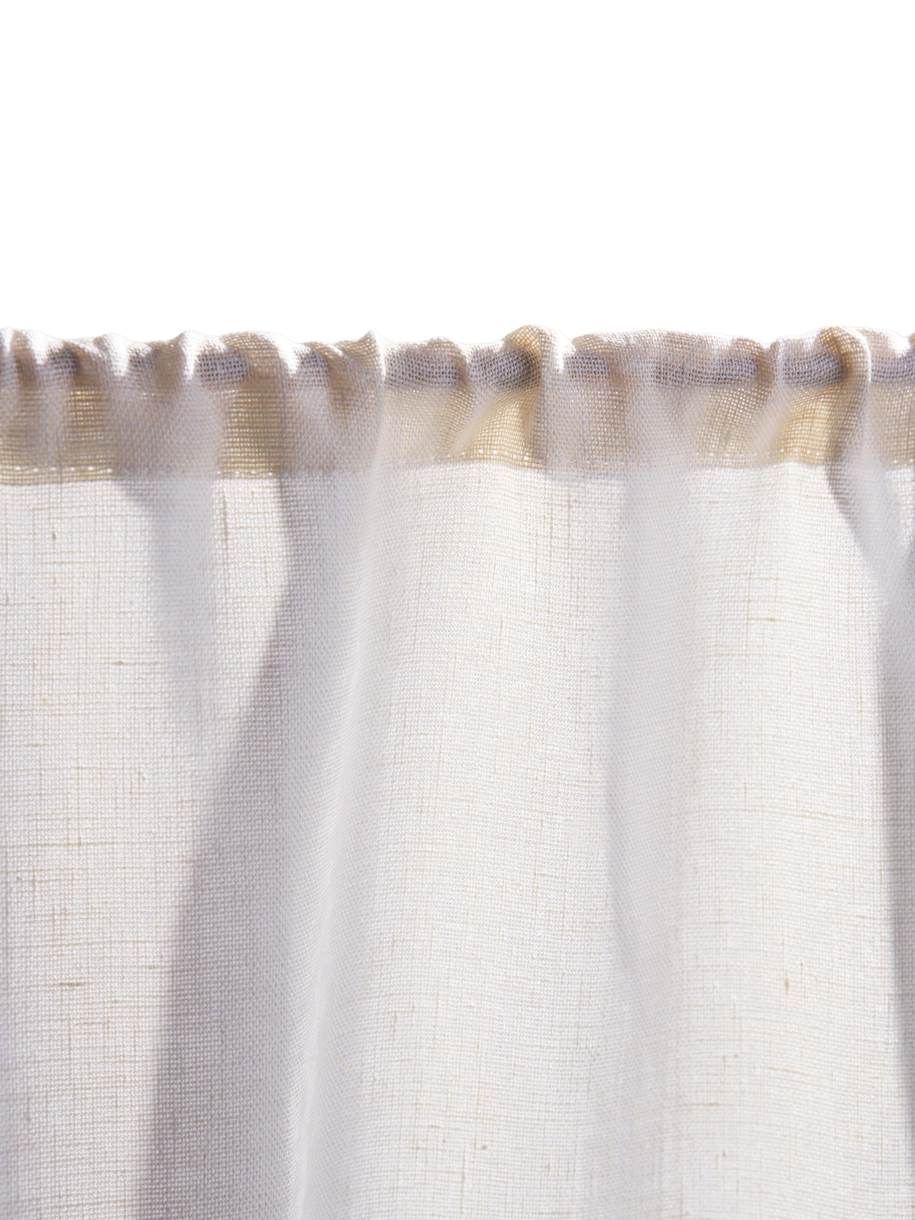 The cafe curtain - openweave linen with a pocket top
