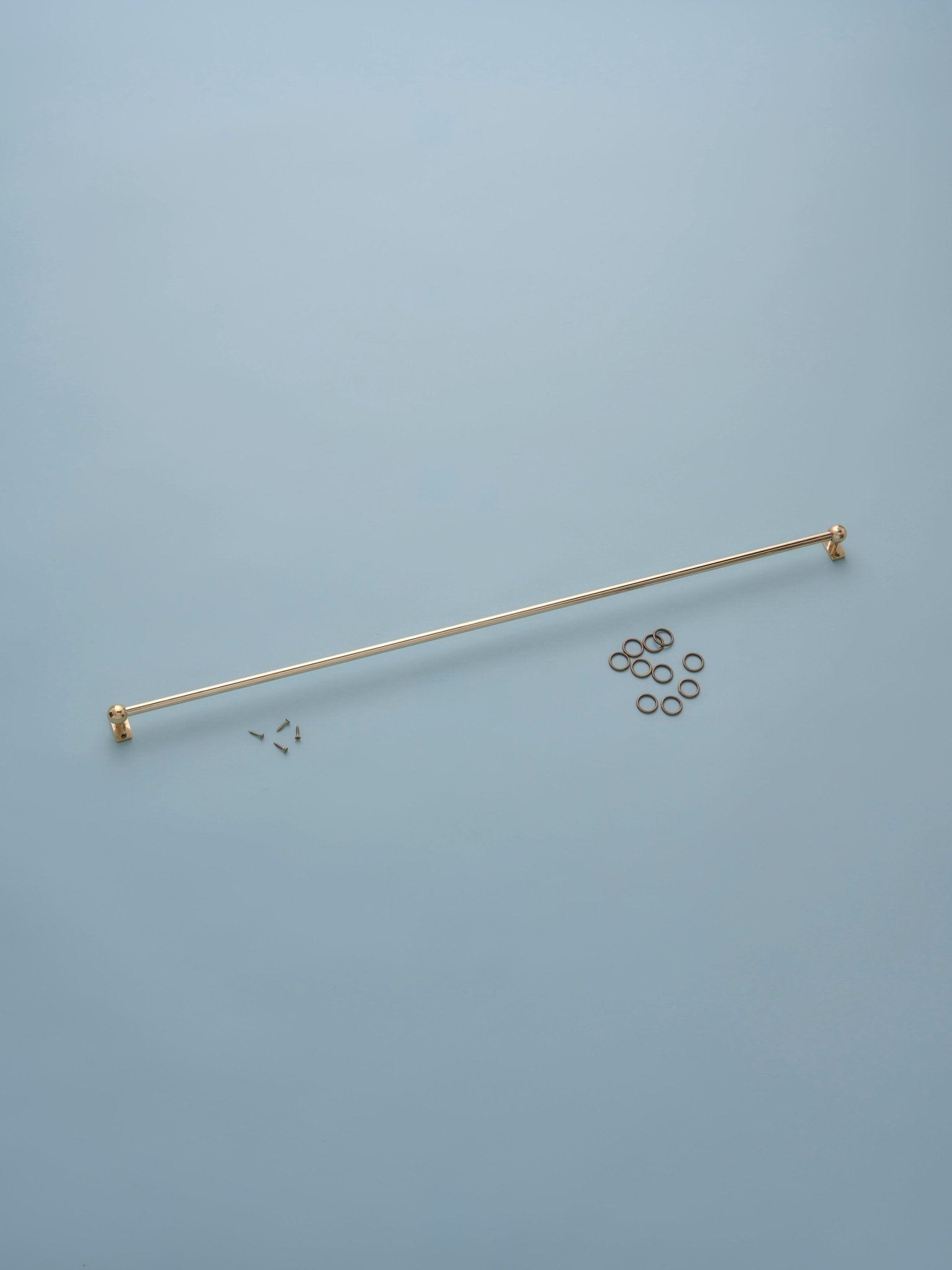 Classic cafe pole - brass - face fit - 75cm - East London Cloth