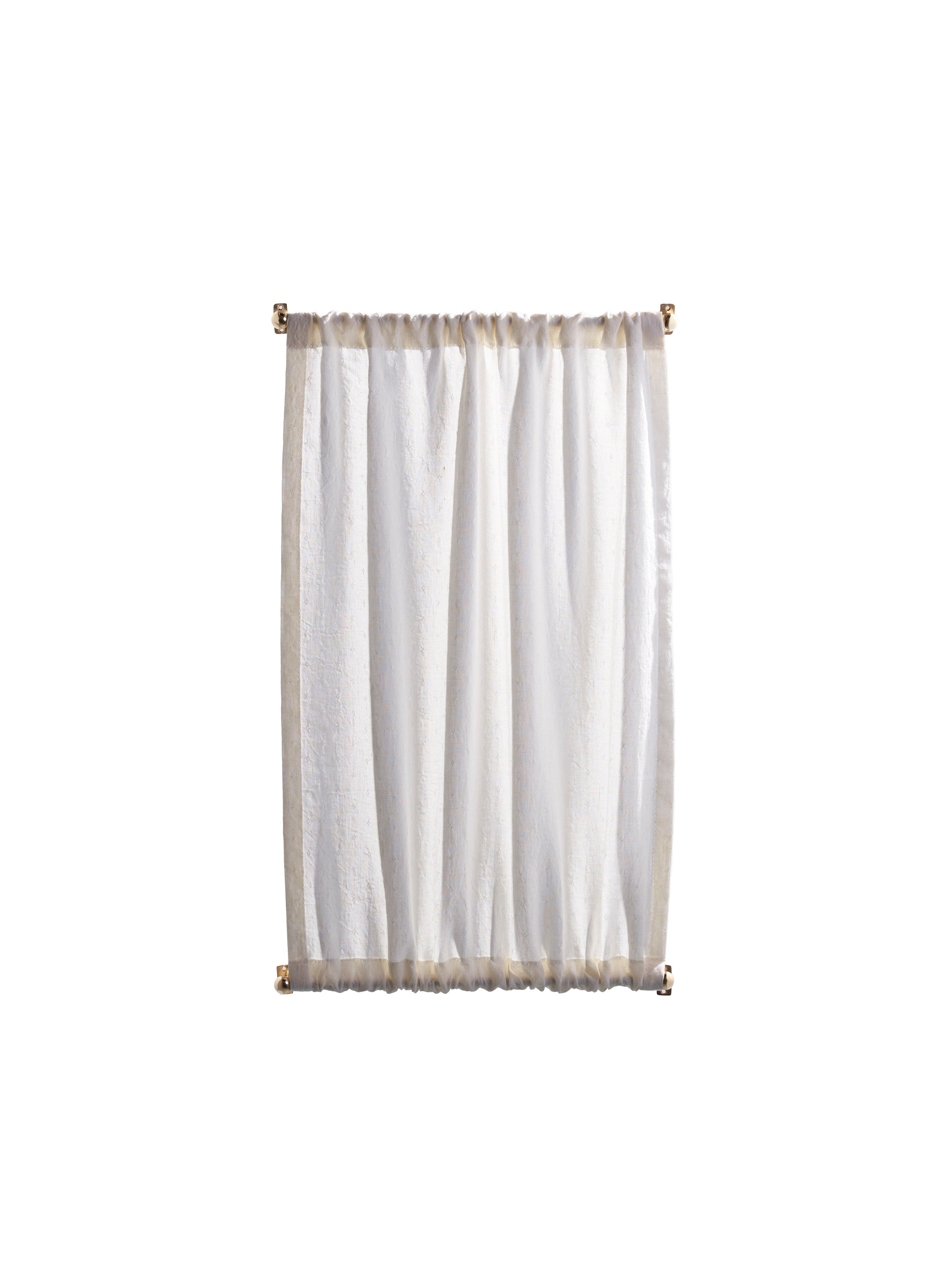The cafe curtain - alvington linen with a double pocket