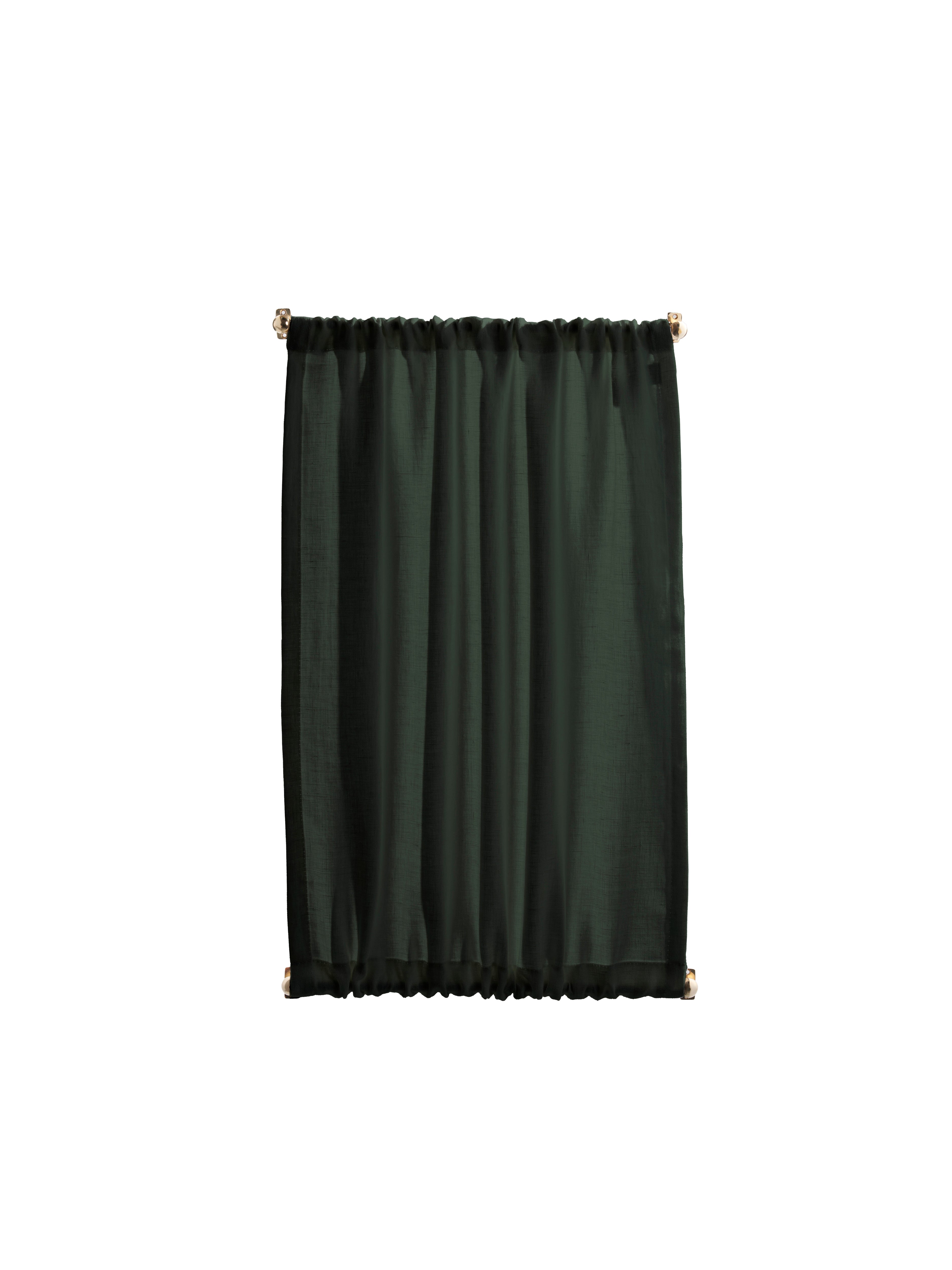 The cafe curtain - soft washed linen with a double pocket