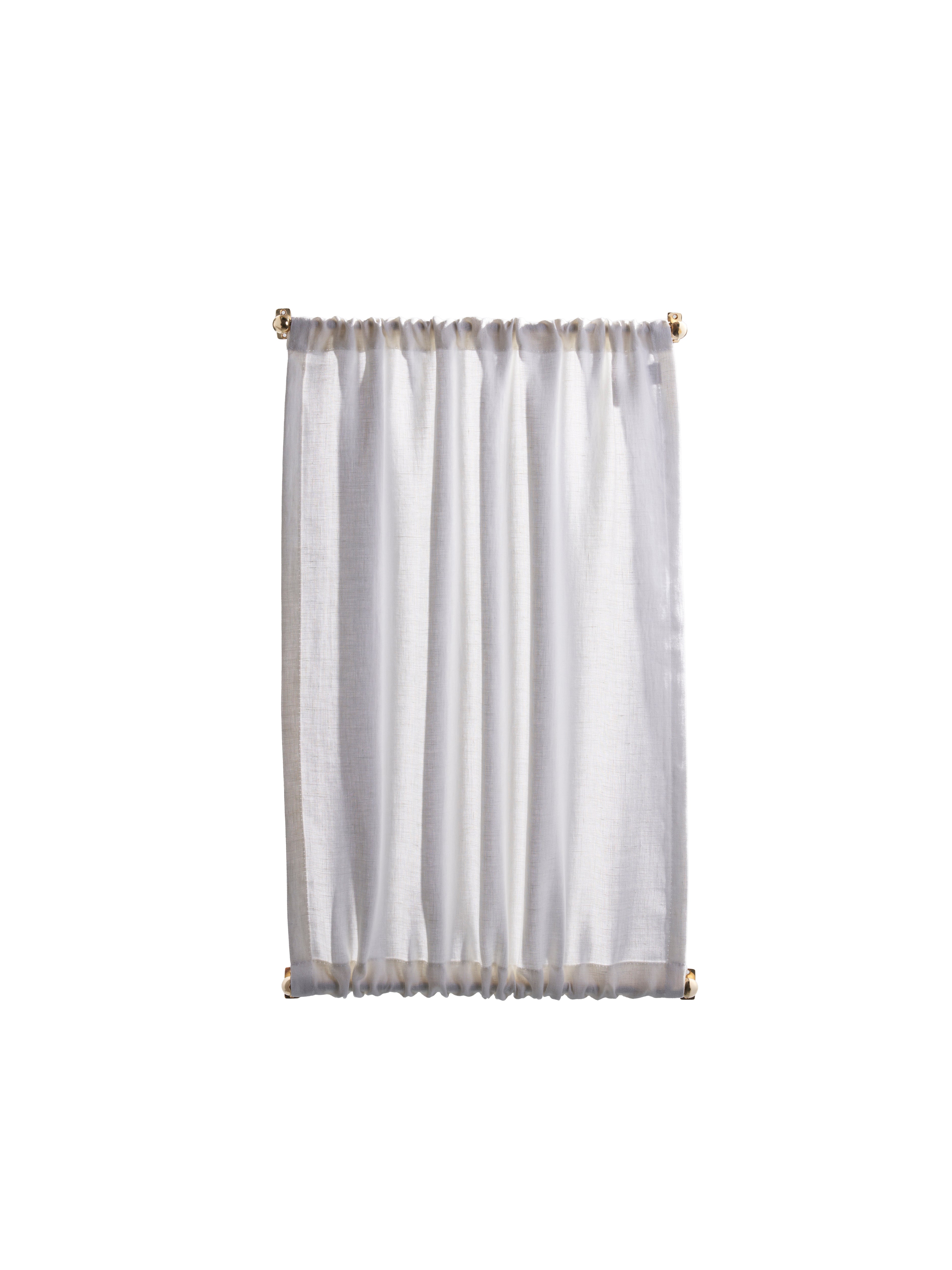 The cafe curtain - soft washed linen with a double pocket