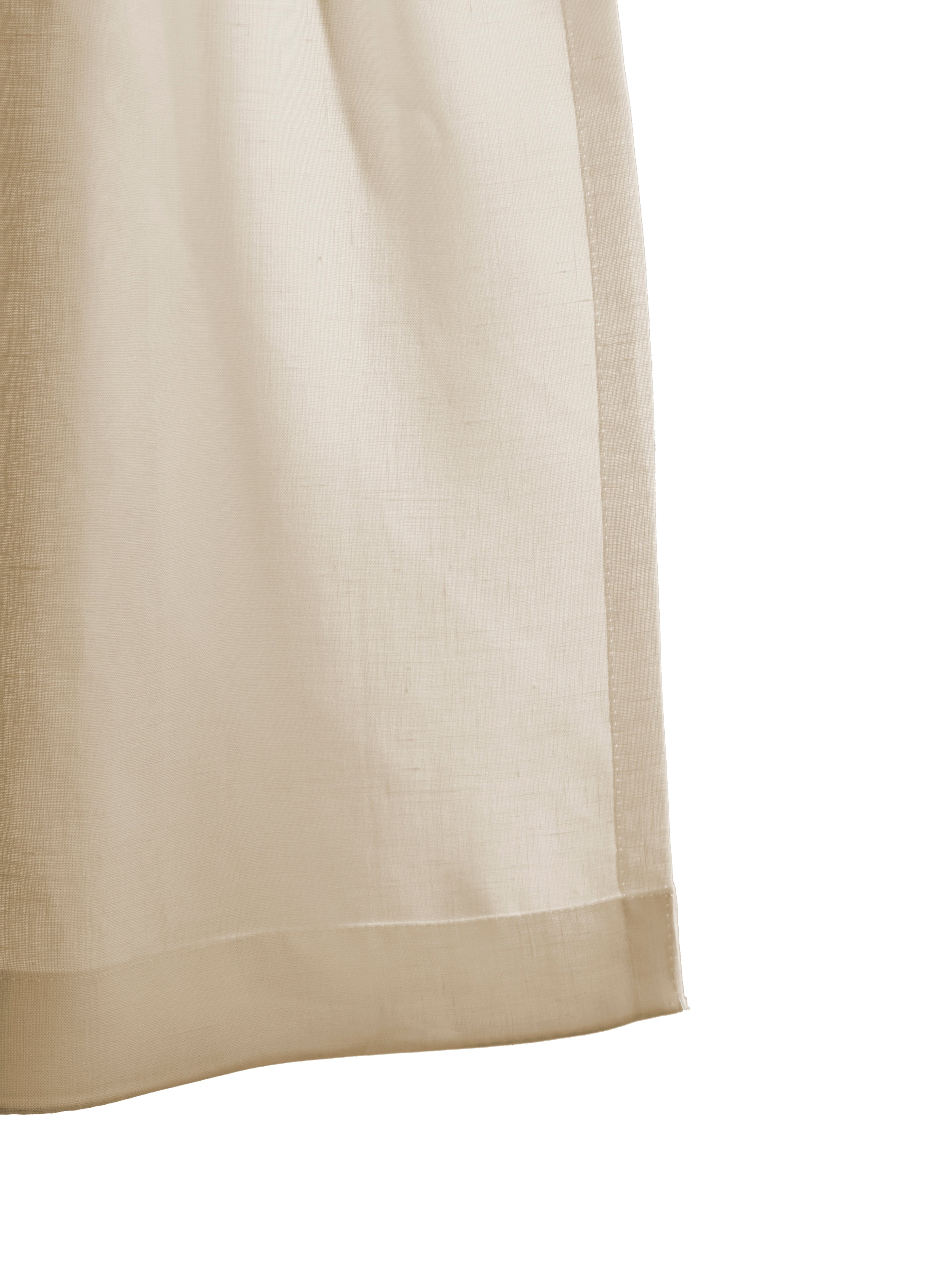 The cafe curtain - lightweight linen with a pleated top
