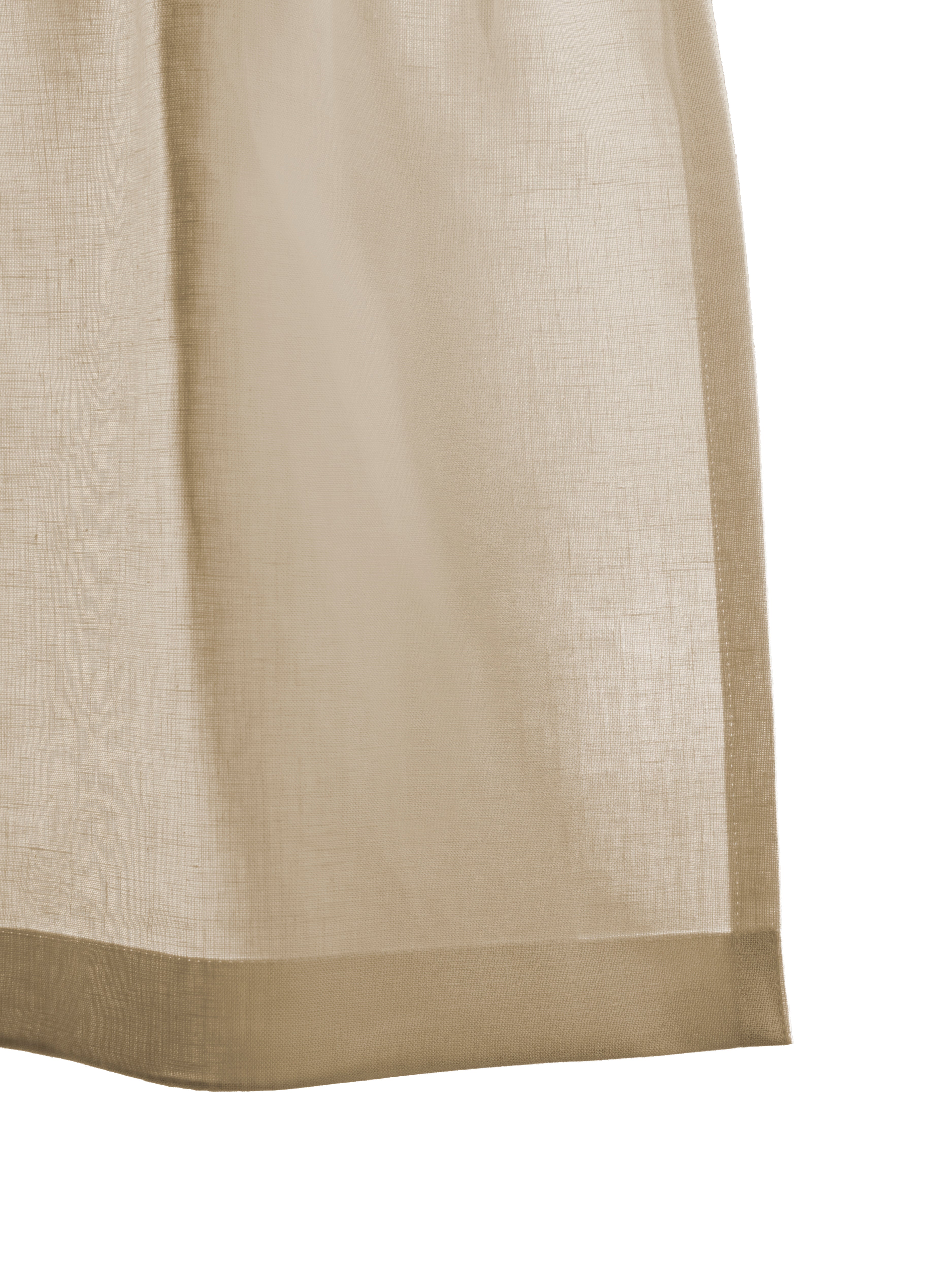The cafe curtain - medium weight linen with a pleated top