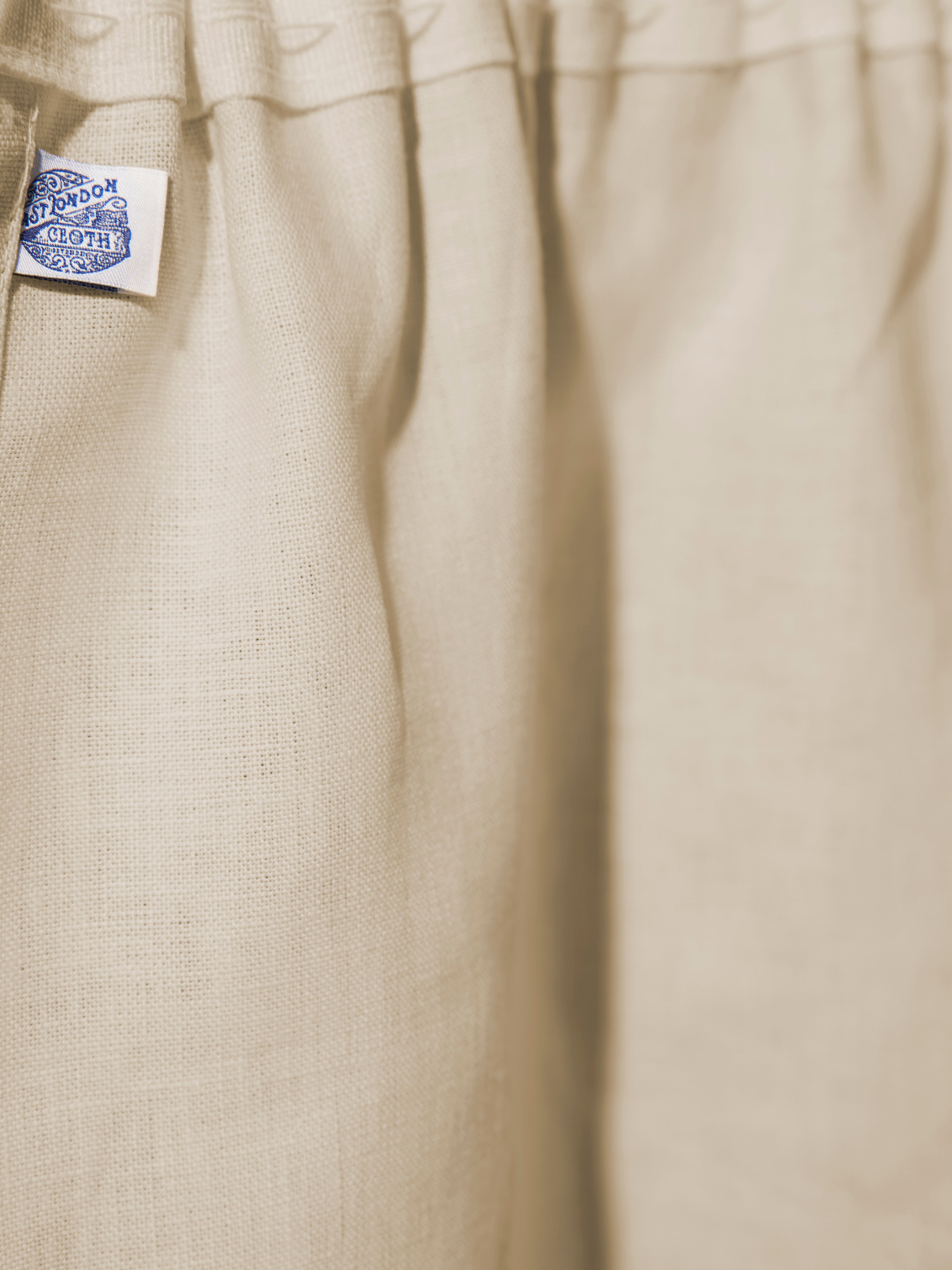 The cafe curtain - medium weight linen with a pleated top