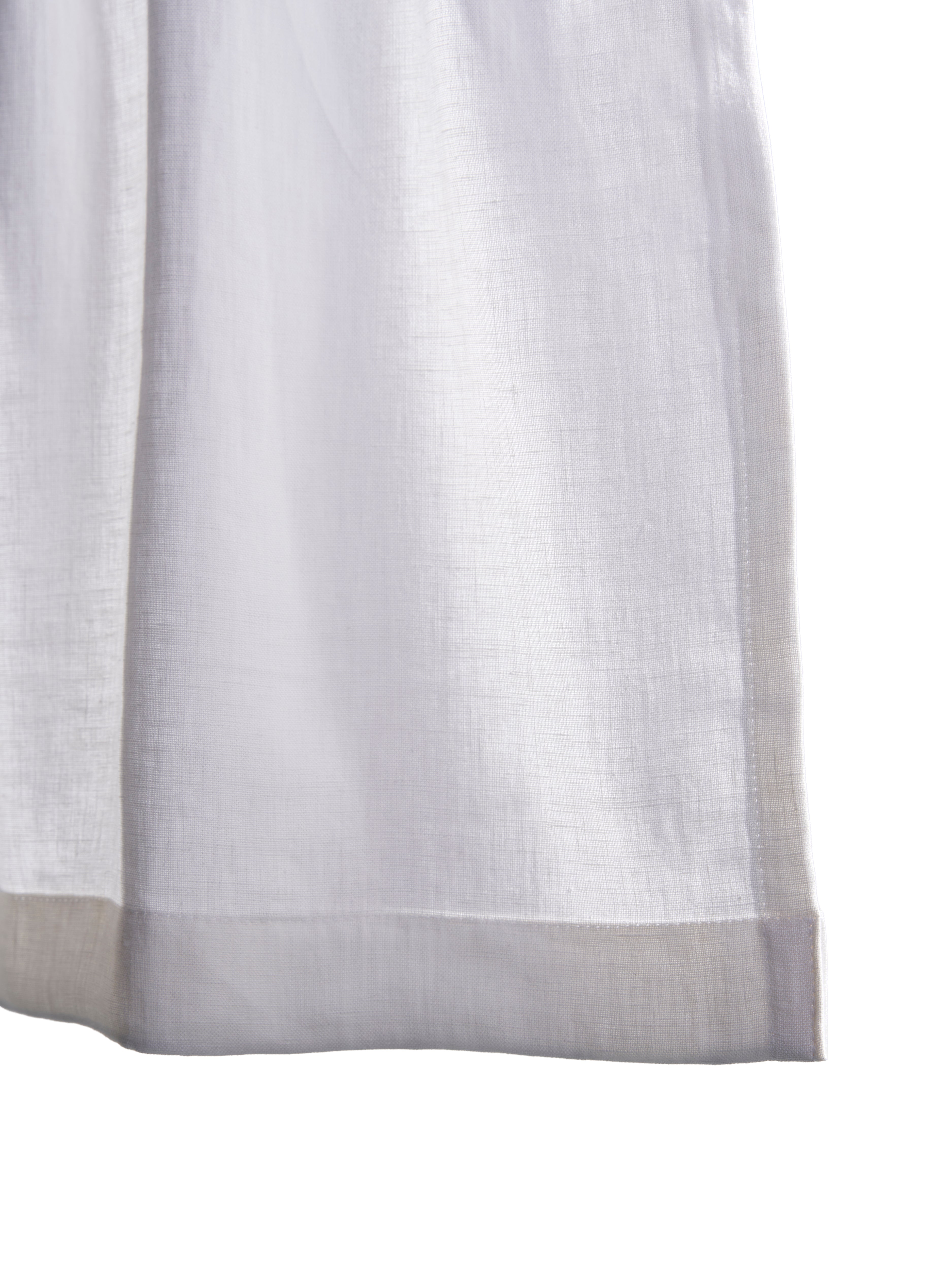 The cafe curtain - soft washed linen with a pleated top