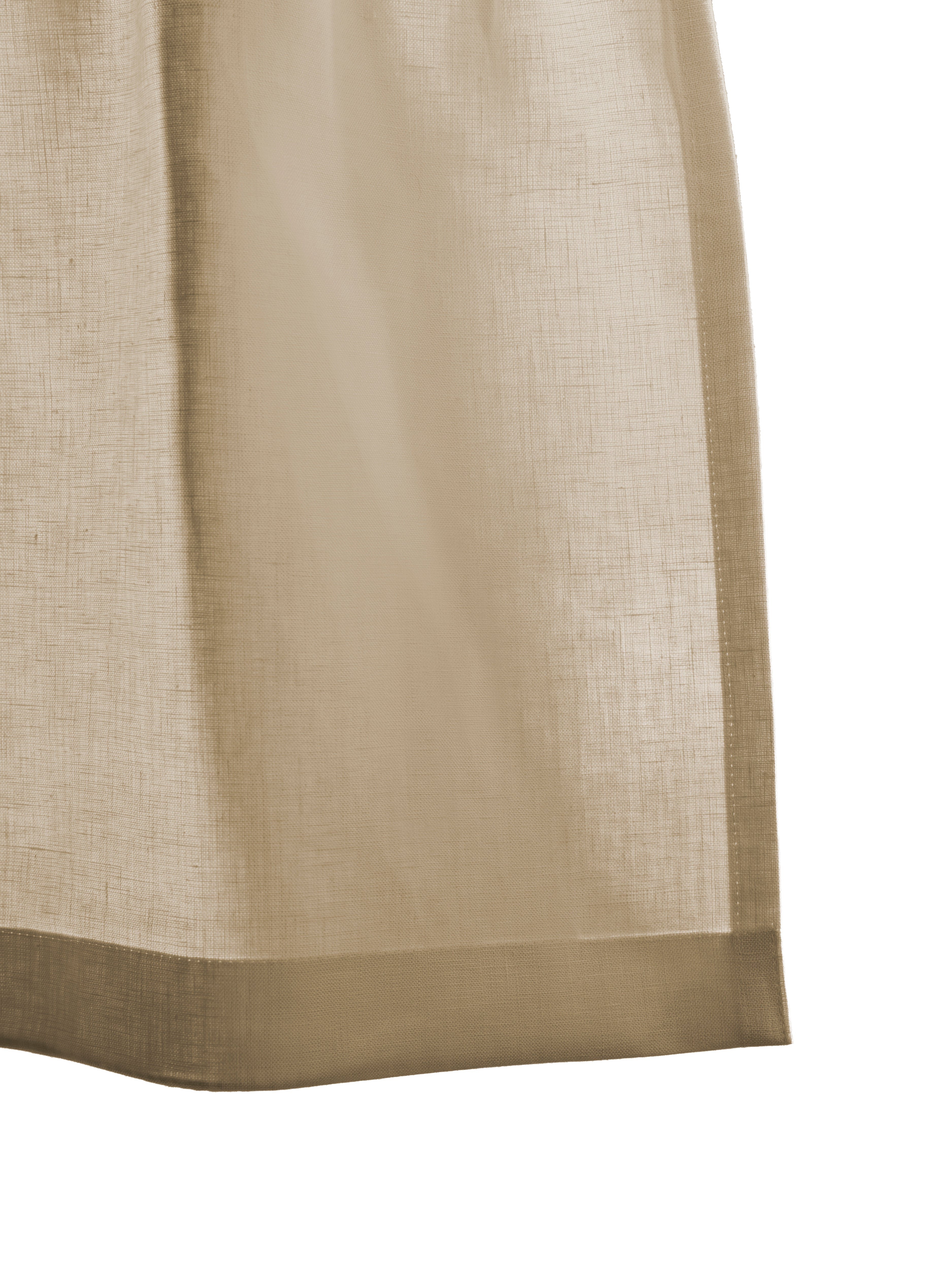 The cafe curtain - medium weight linen with a pleated top