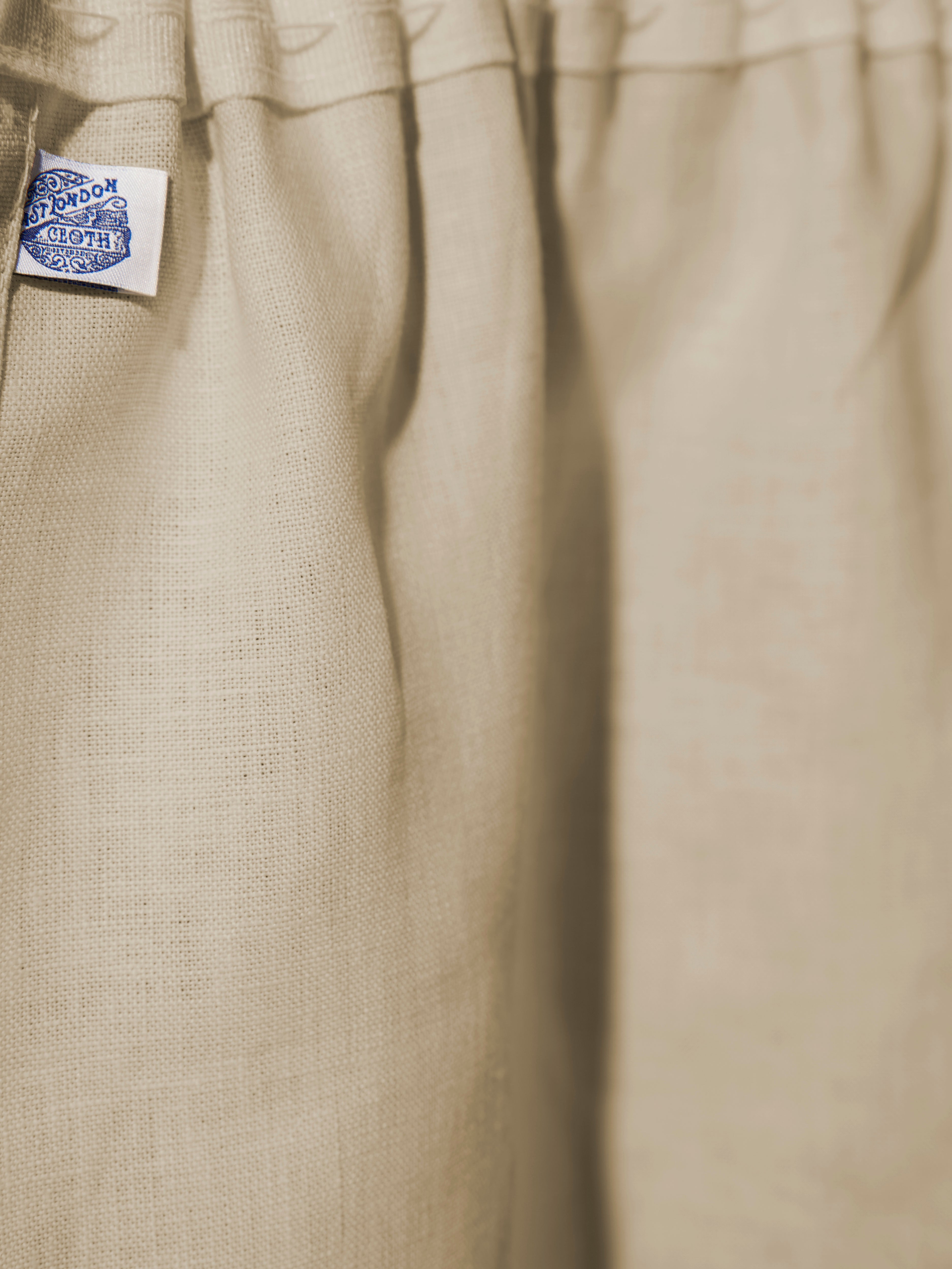 The cafe curtain - medium weight linen with a pleated top