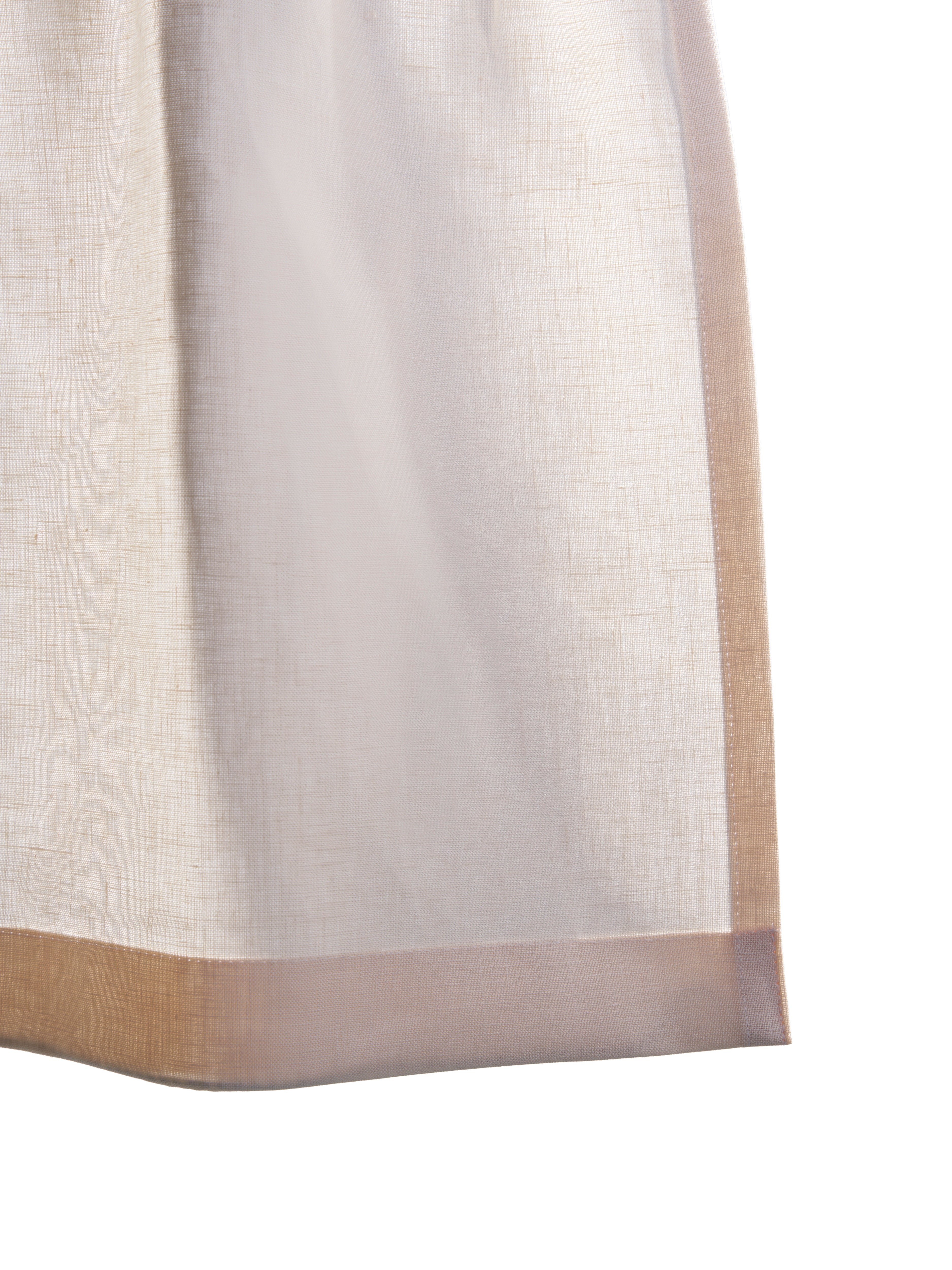 The cafe curtain - medium weight linen with a pleated top