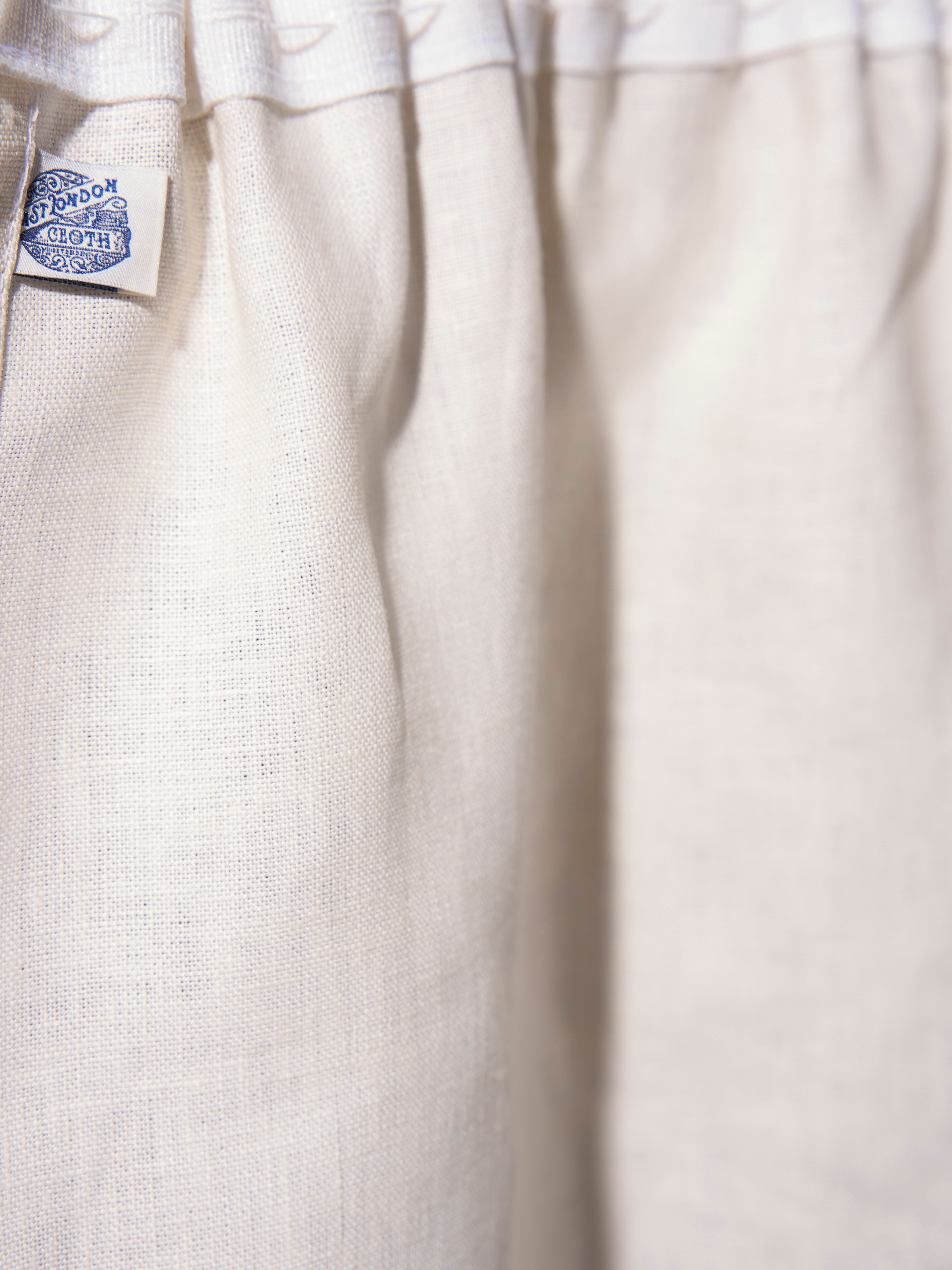 The cafe curtain - medium weight linen with a pleated top