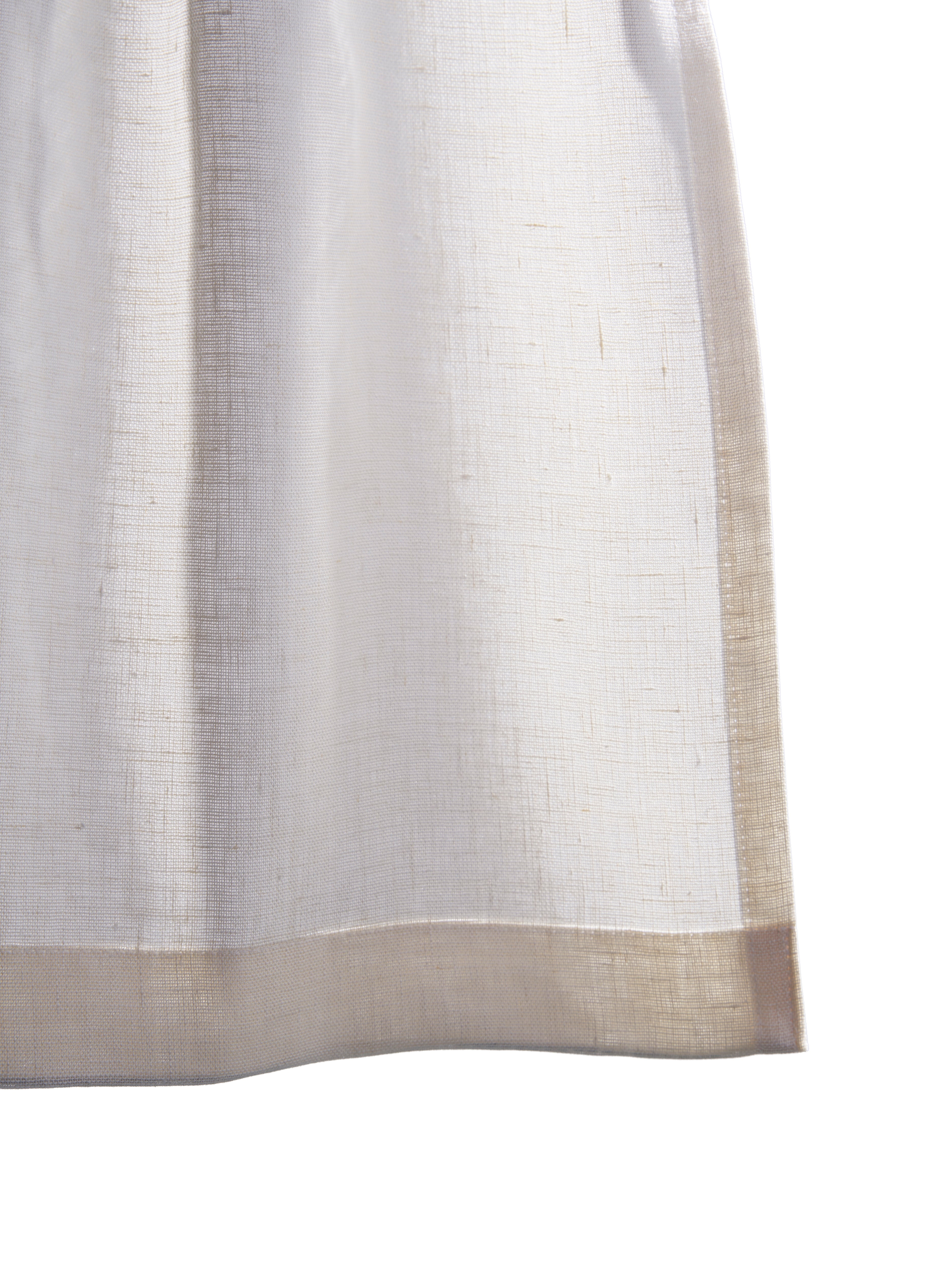 The cafe curtain - open weave linen with a pleated top