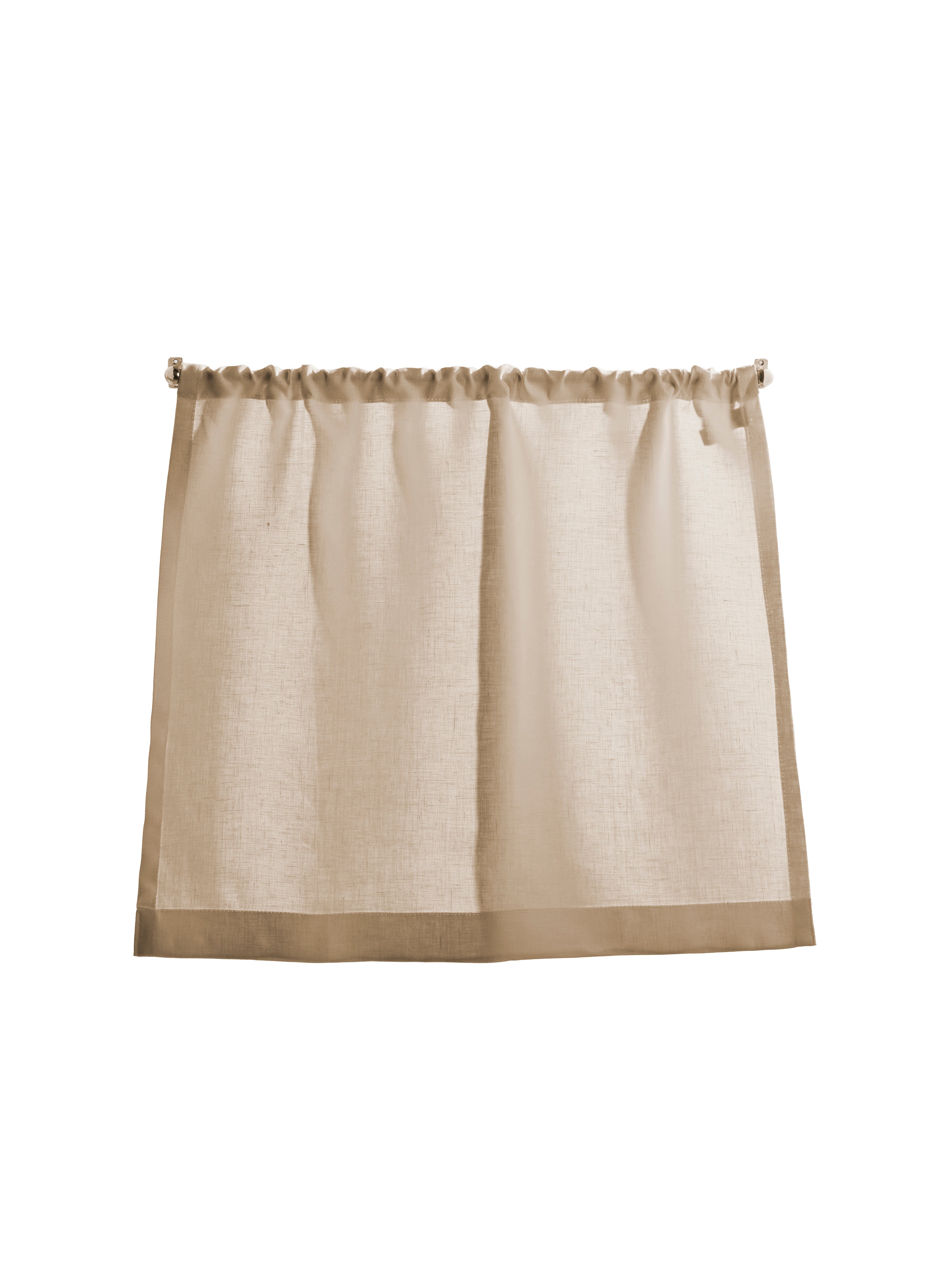 The cafe curtain - medium weight linen with a pocket top