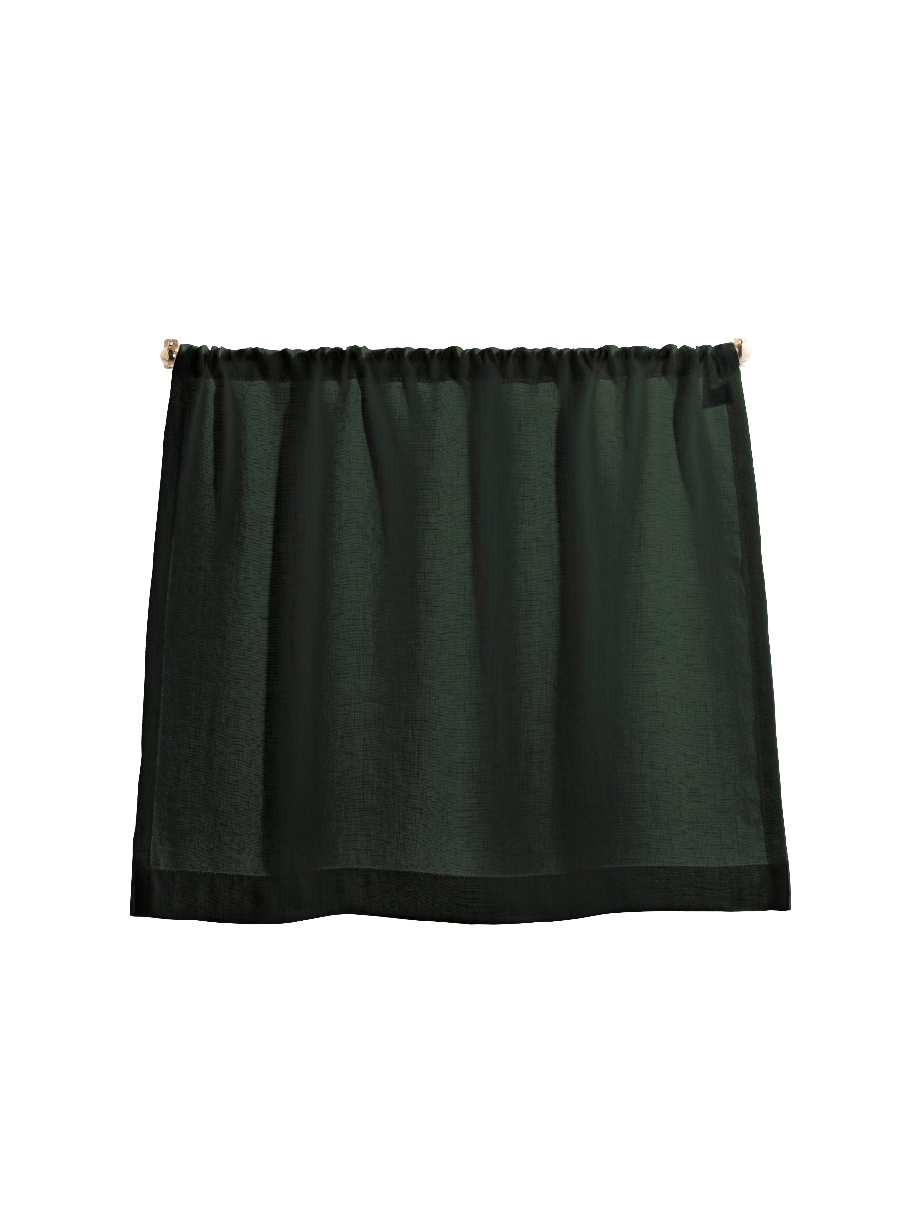 The cafe curtain - soft washed linen with a pocket top
