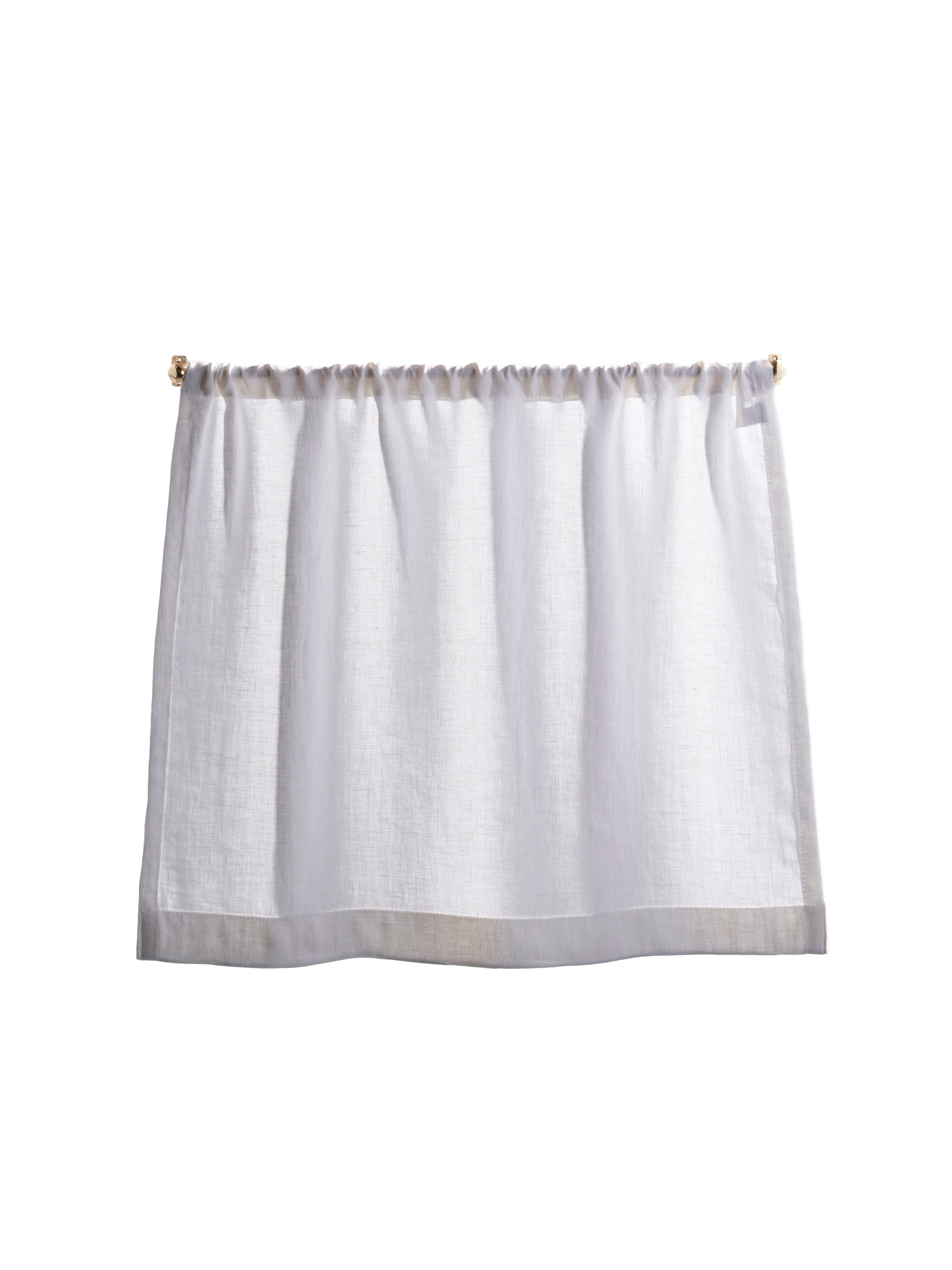 The cafe curtain - soft washed linen with a pocket top
